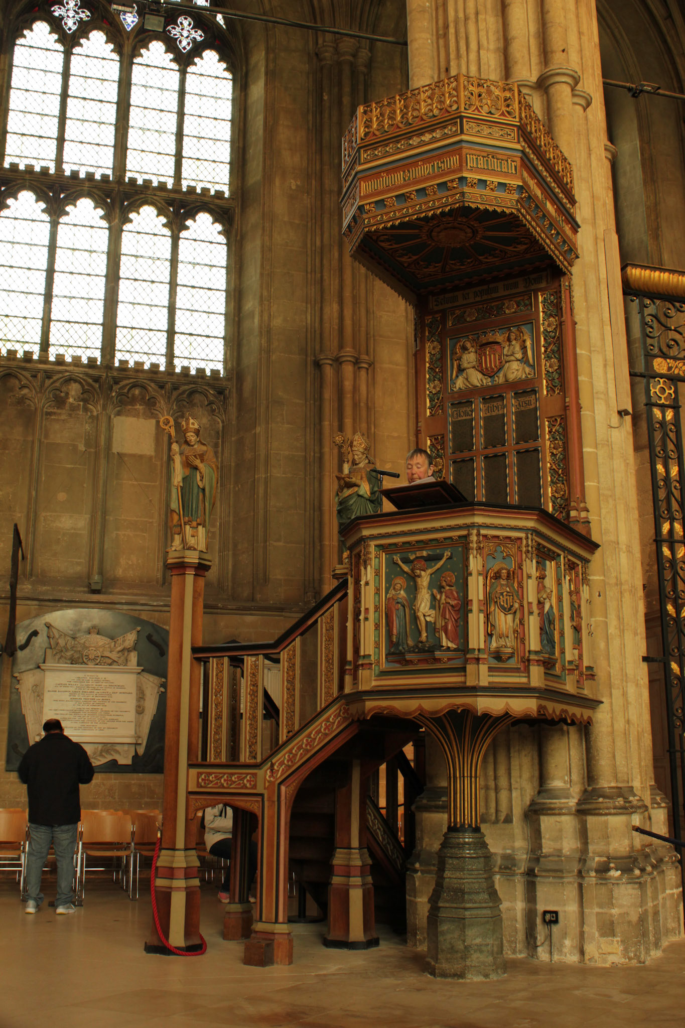 Main pulpit, Canterbury cathedral, 2015