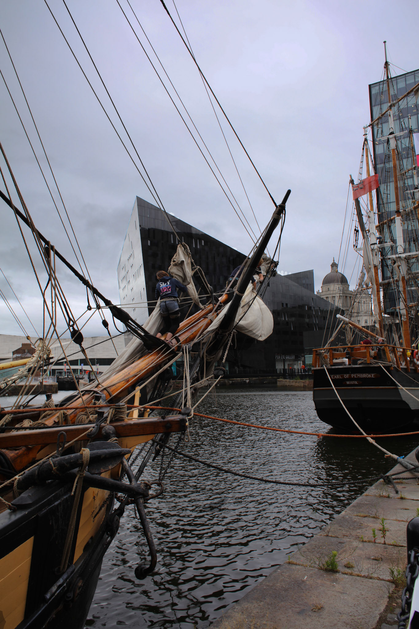 The old and the new, Albert Dock, 2017