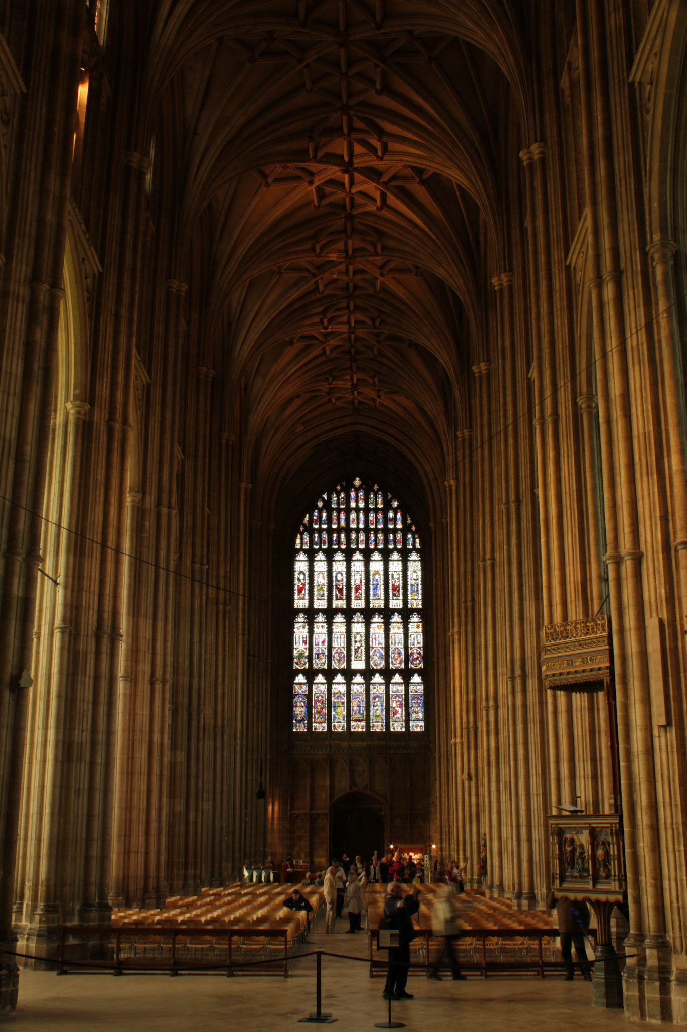 Looking from the high altar, Canterbury cathedral, 2015