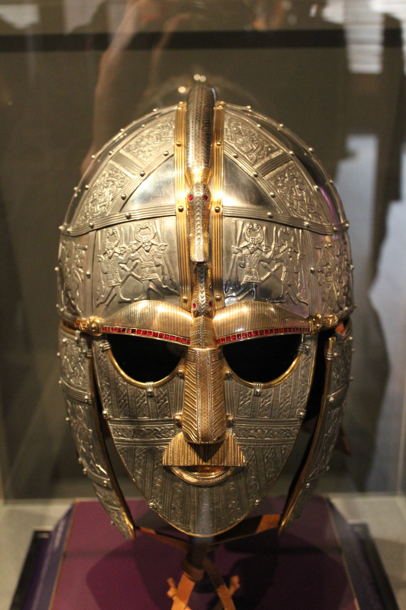 Ceremonial helmet, Sutton Hoo, 2012