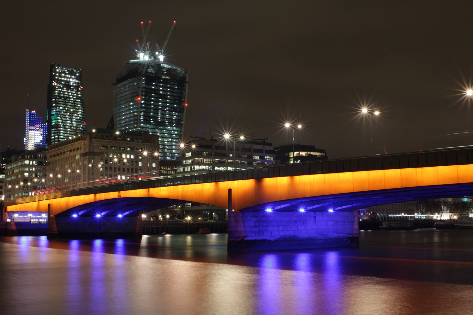 London Bridge at night, 2013