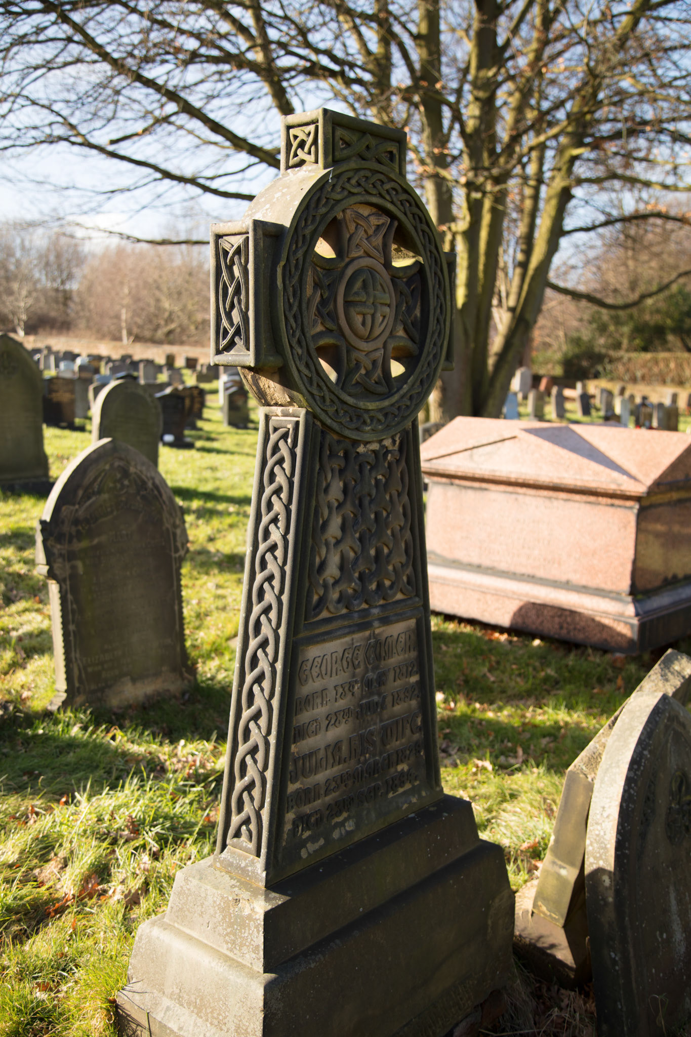 Celtic Knot Headstone, Childwall Priory, 2018