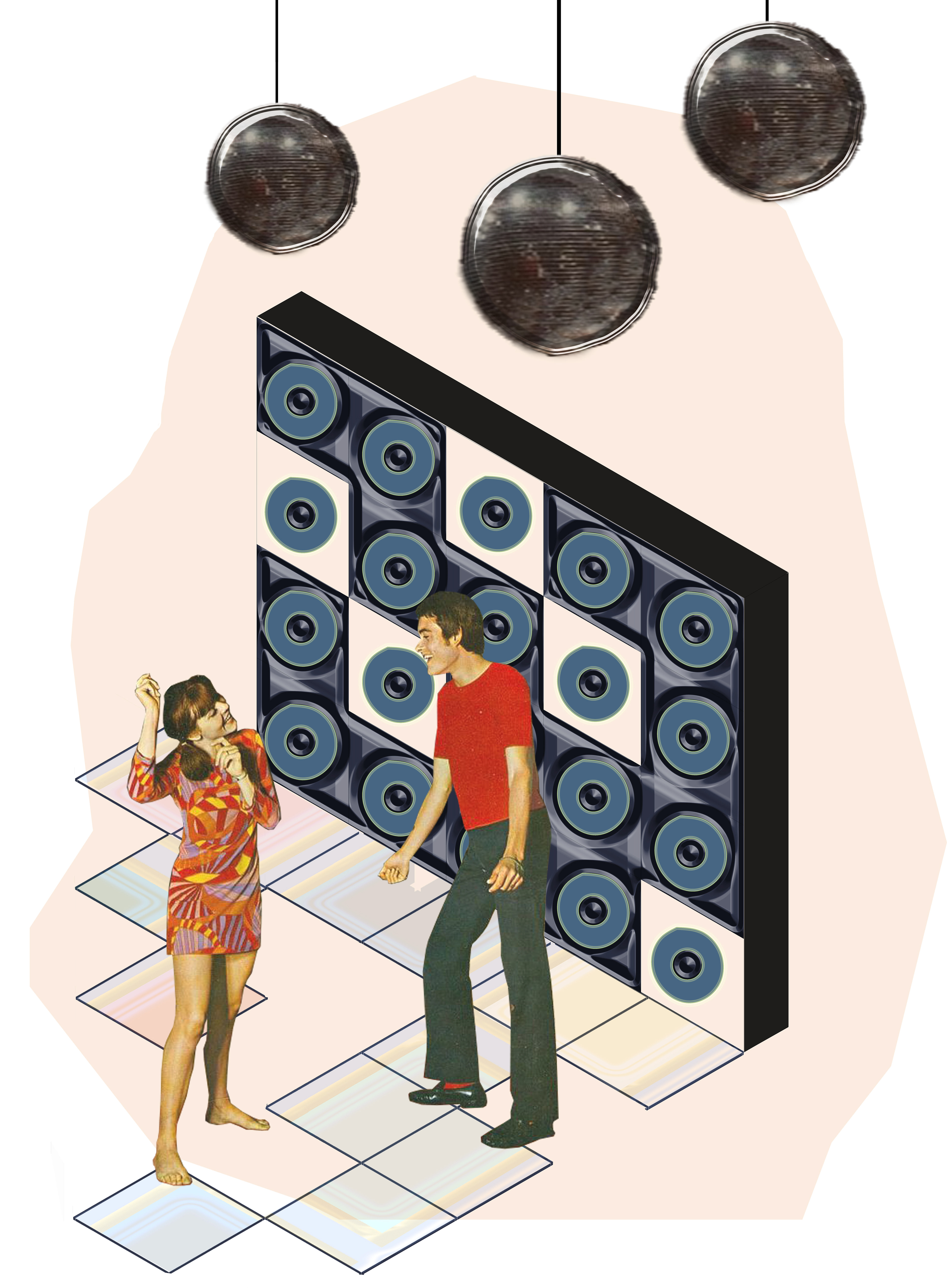 Dispositif de flux énergétique, mur de son et pavé pavagen