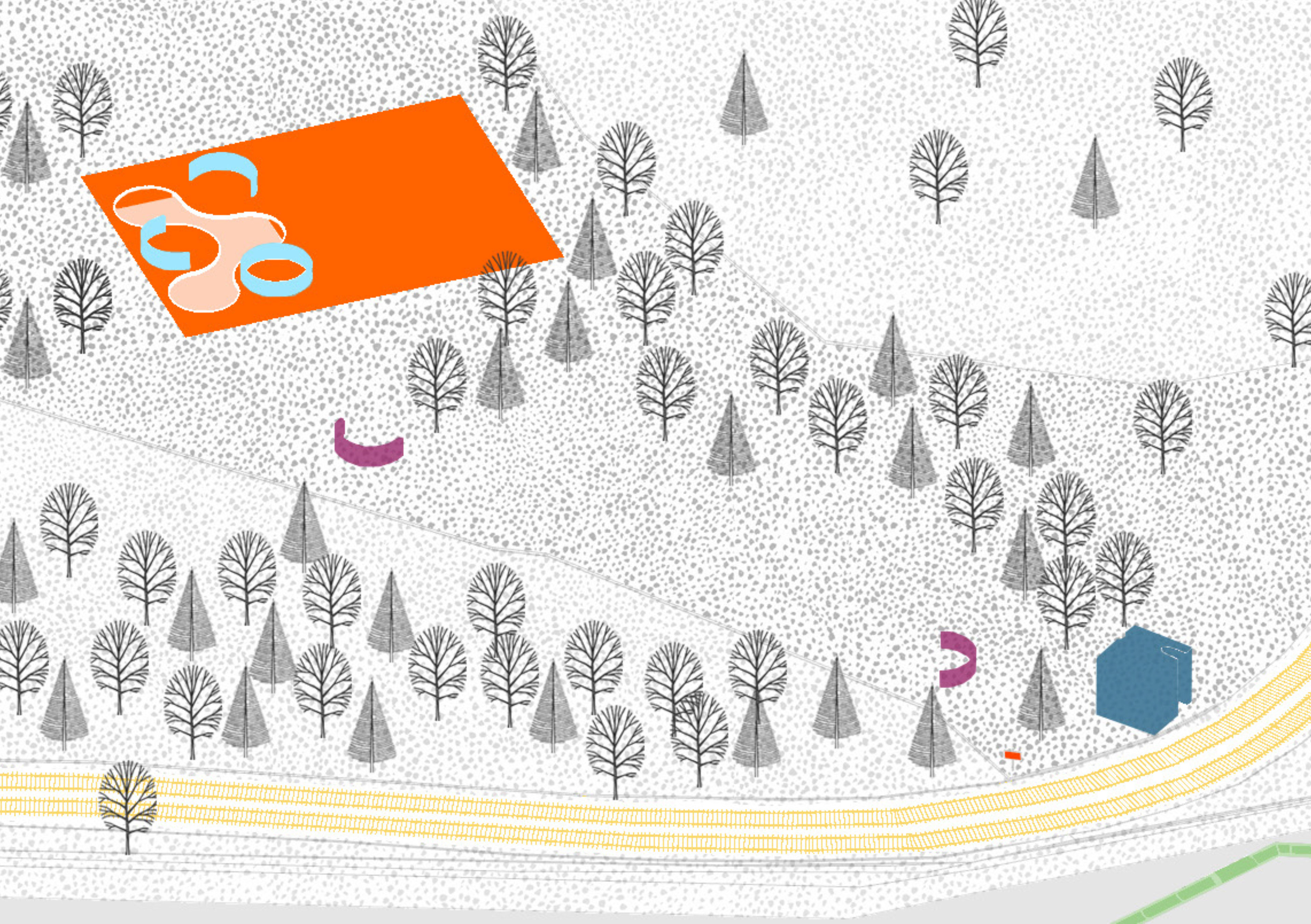 Axonométrie, site imaginaire