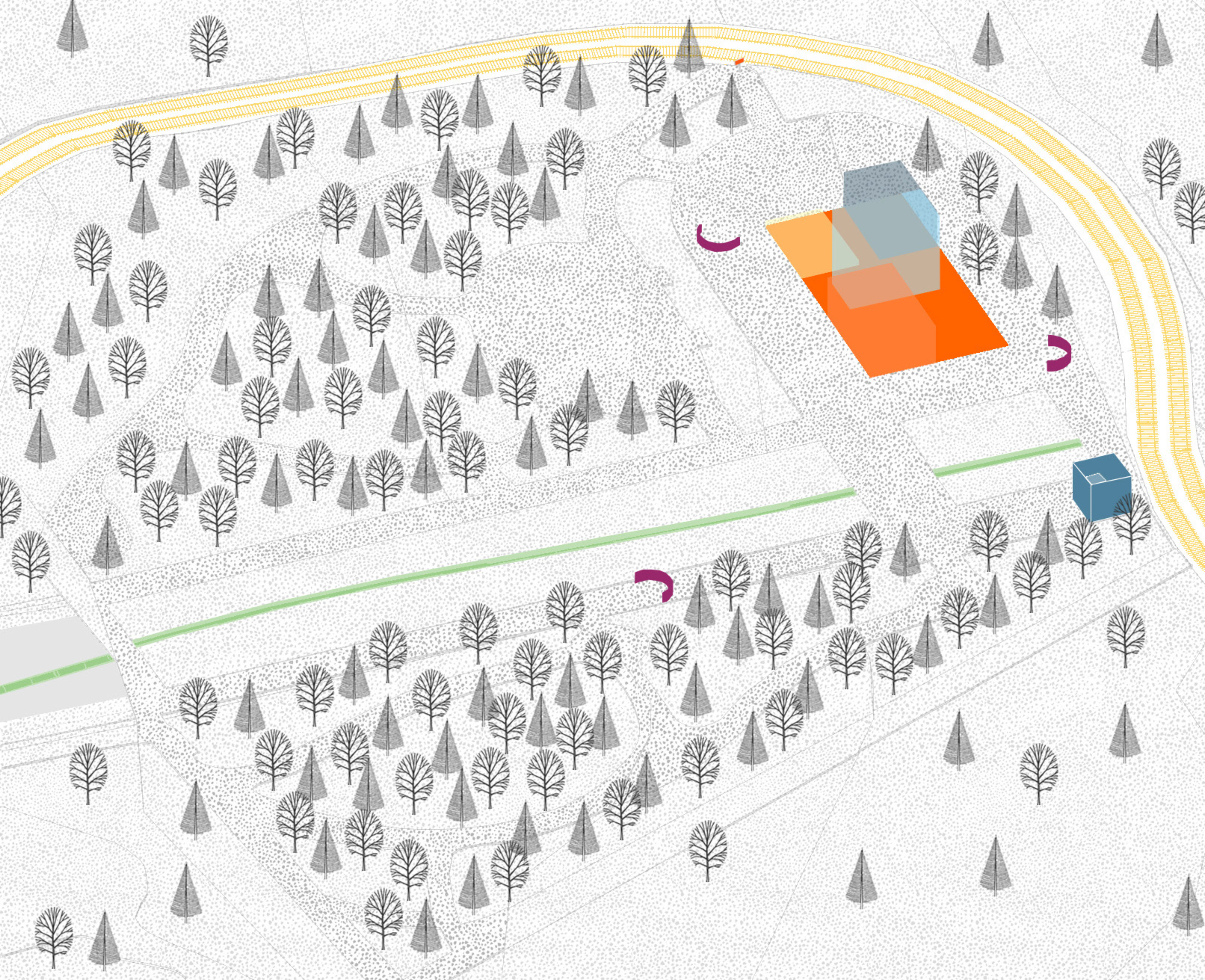 Axonométrie, site imaginaire