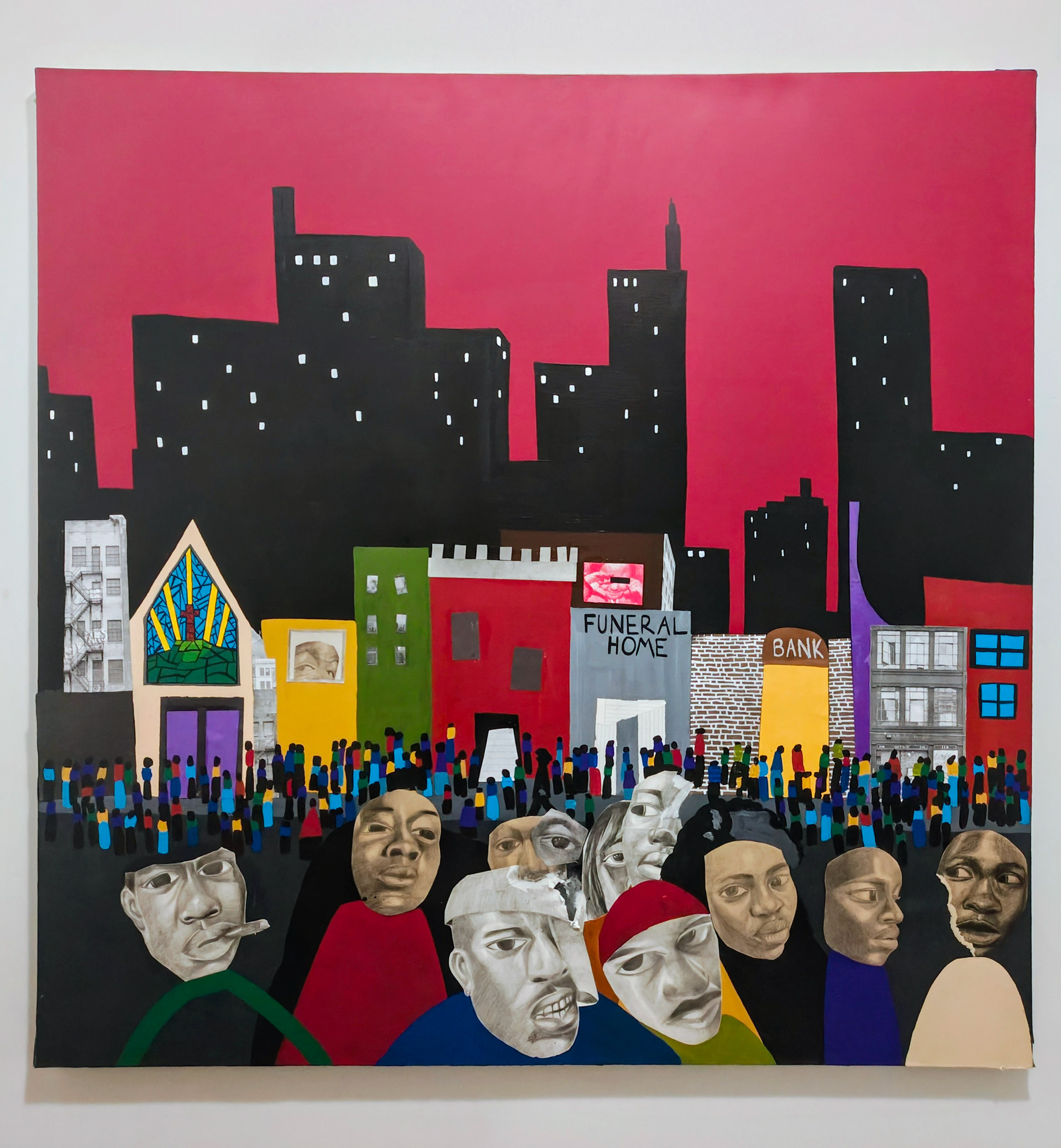 The Great Migration, Acrylic and collage on canvas, 2026 