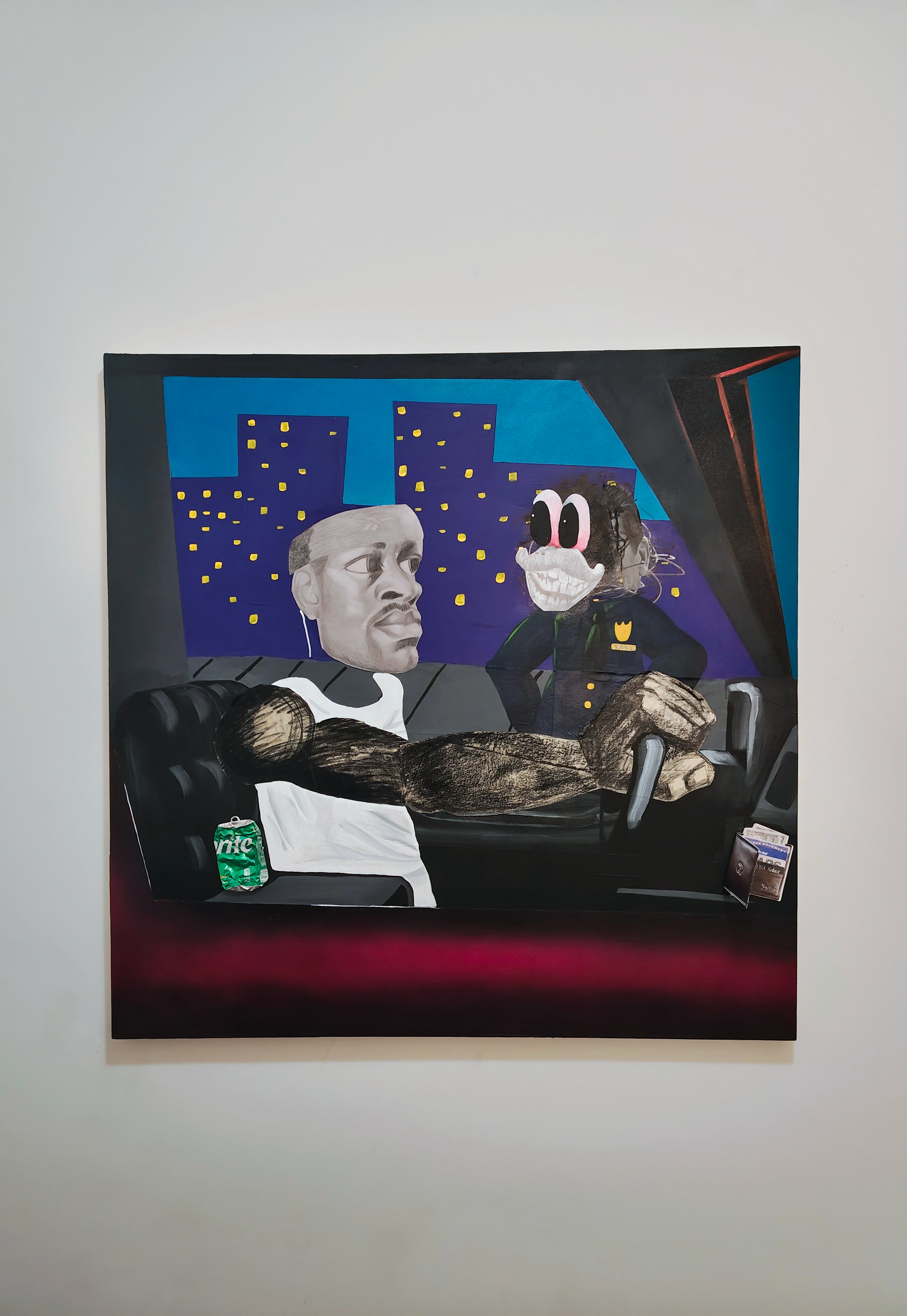Cant Shake The Jakes, Acrylic and collage on canvas, 2025