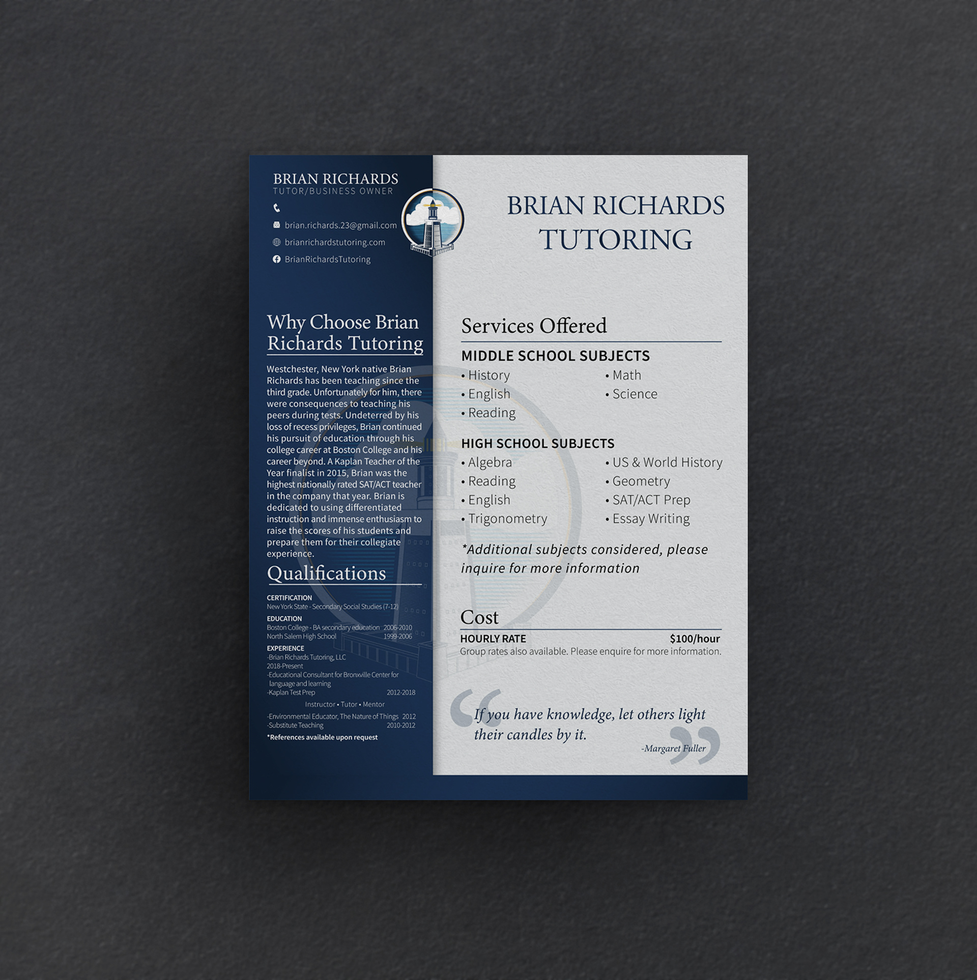 Resume/Business One Sheet