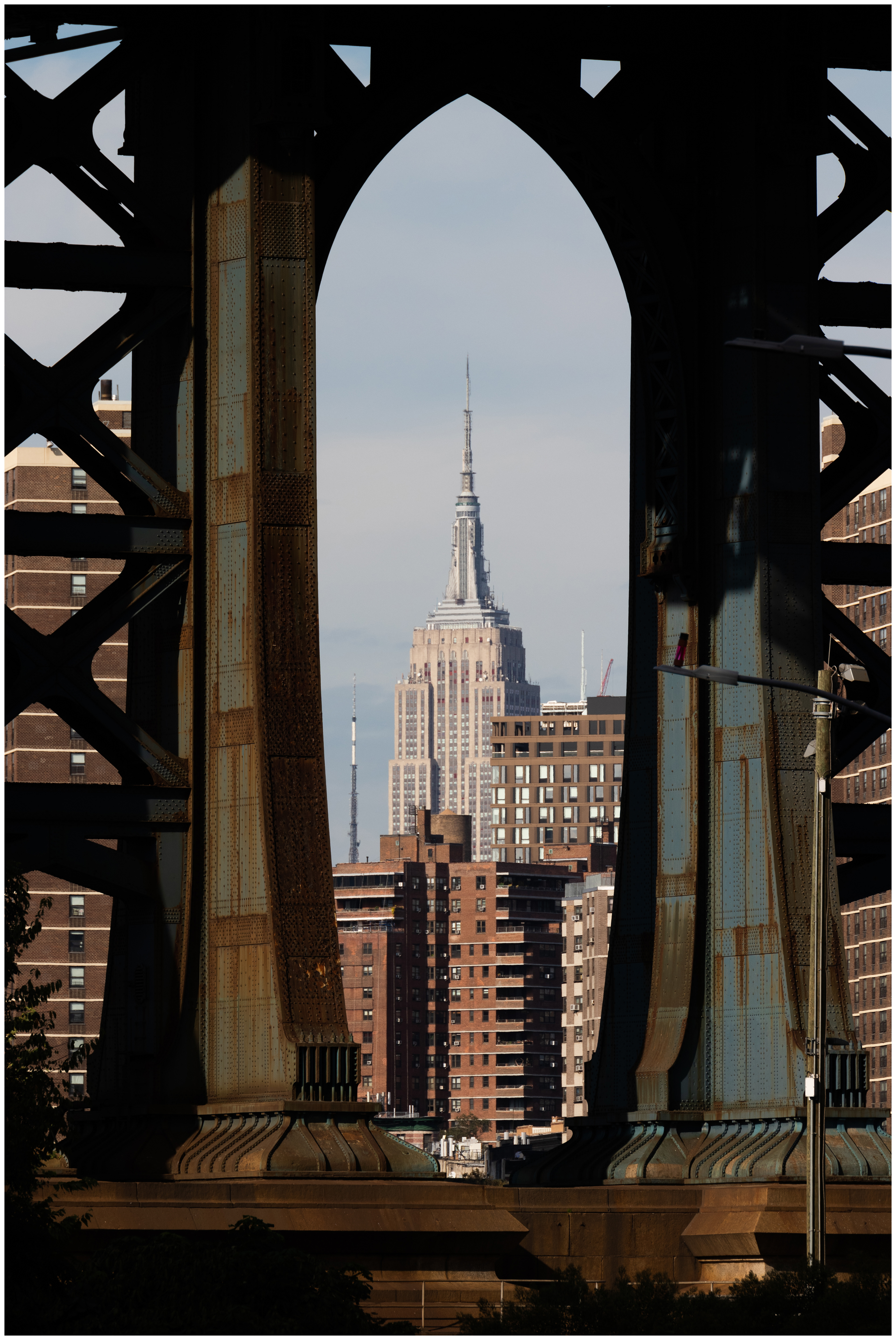From the beneath the Brooklyn Bridge