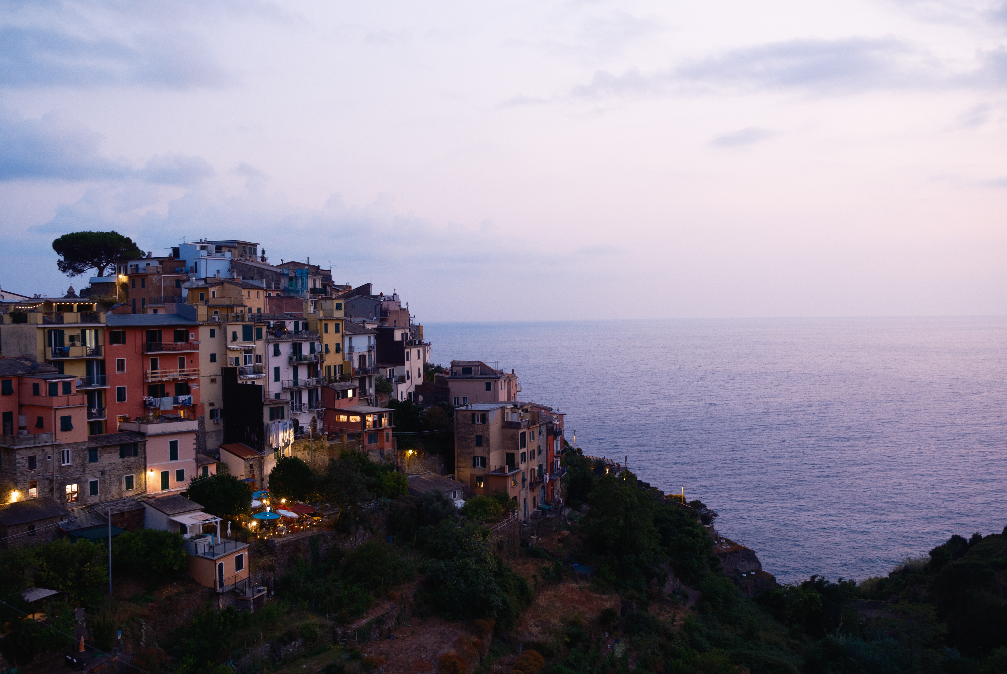 Corniglia at sunset