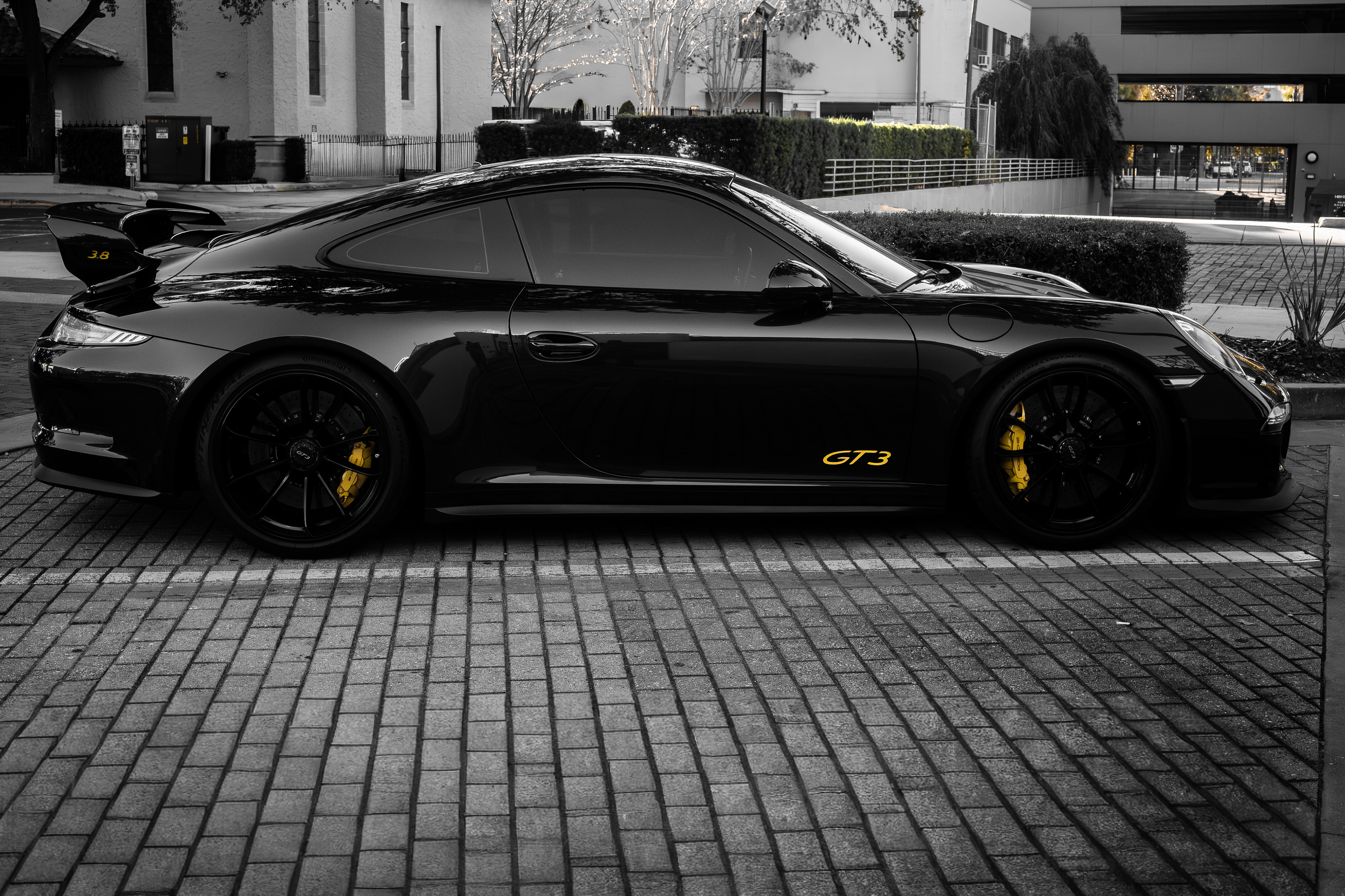 Black on black.