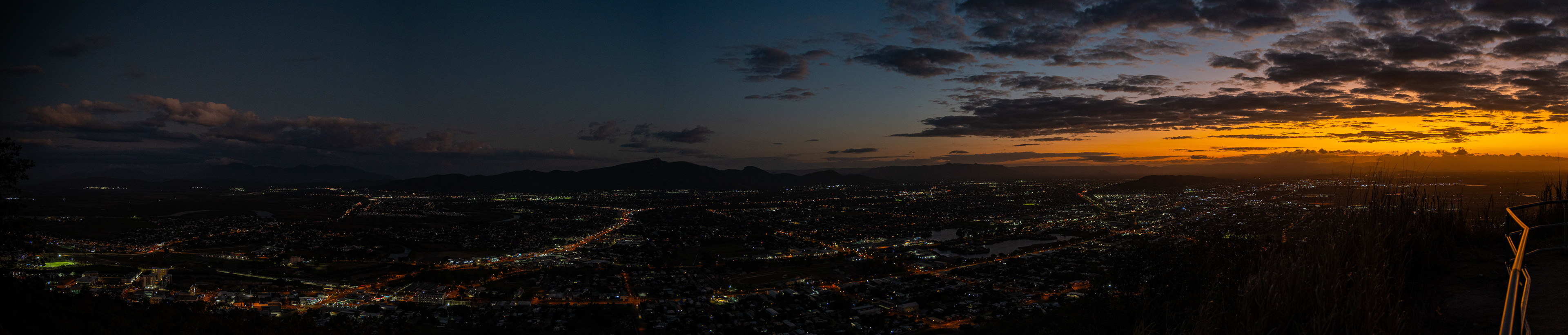 Sunset over Townsville from Castle Hill