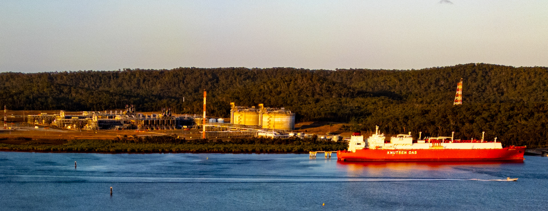 QGC LNG plant on Curtis Island, from drone