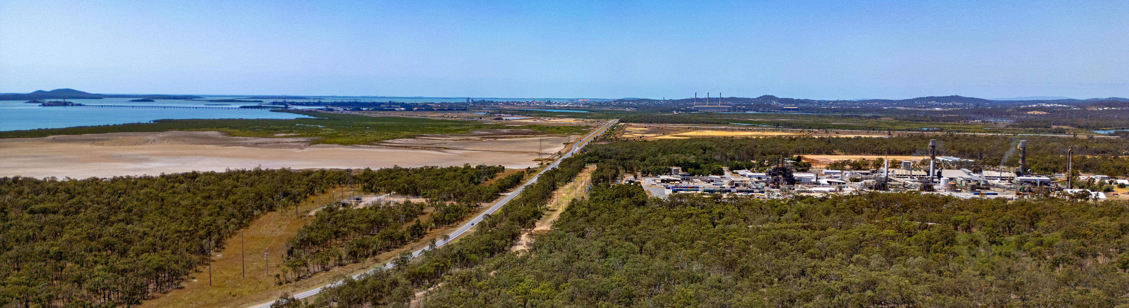 Gladstone, drone shot from near RTAY