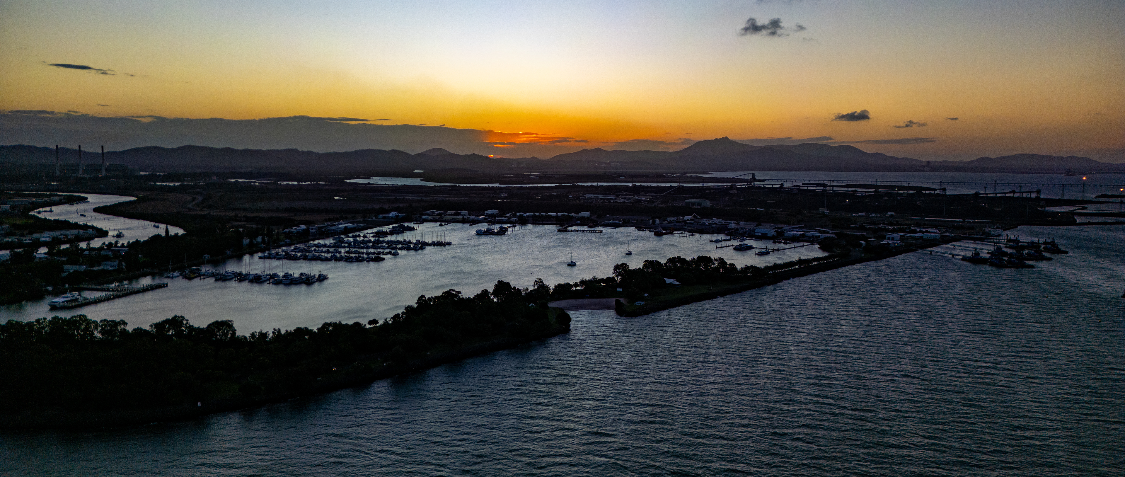 Gladstone marina via drone.