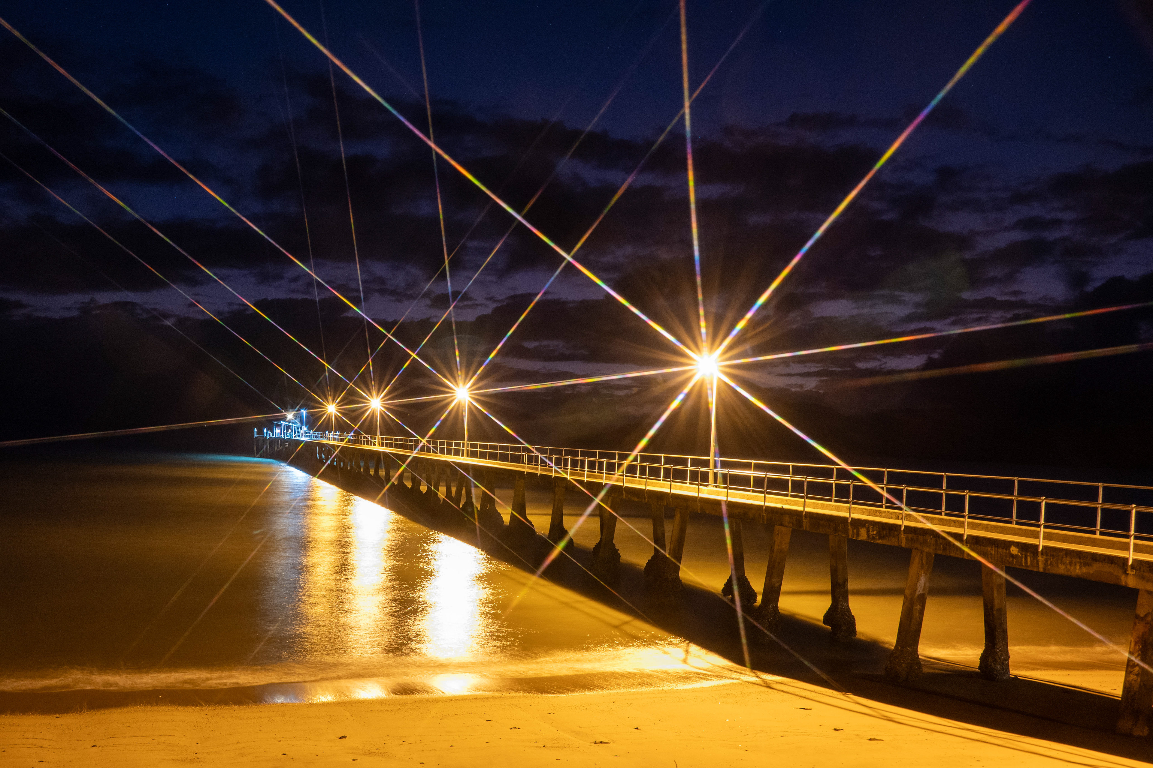 Predawn at the Cardwell Jetty, trying out a star filter