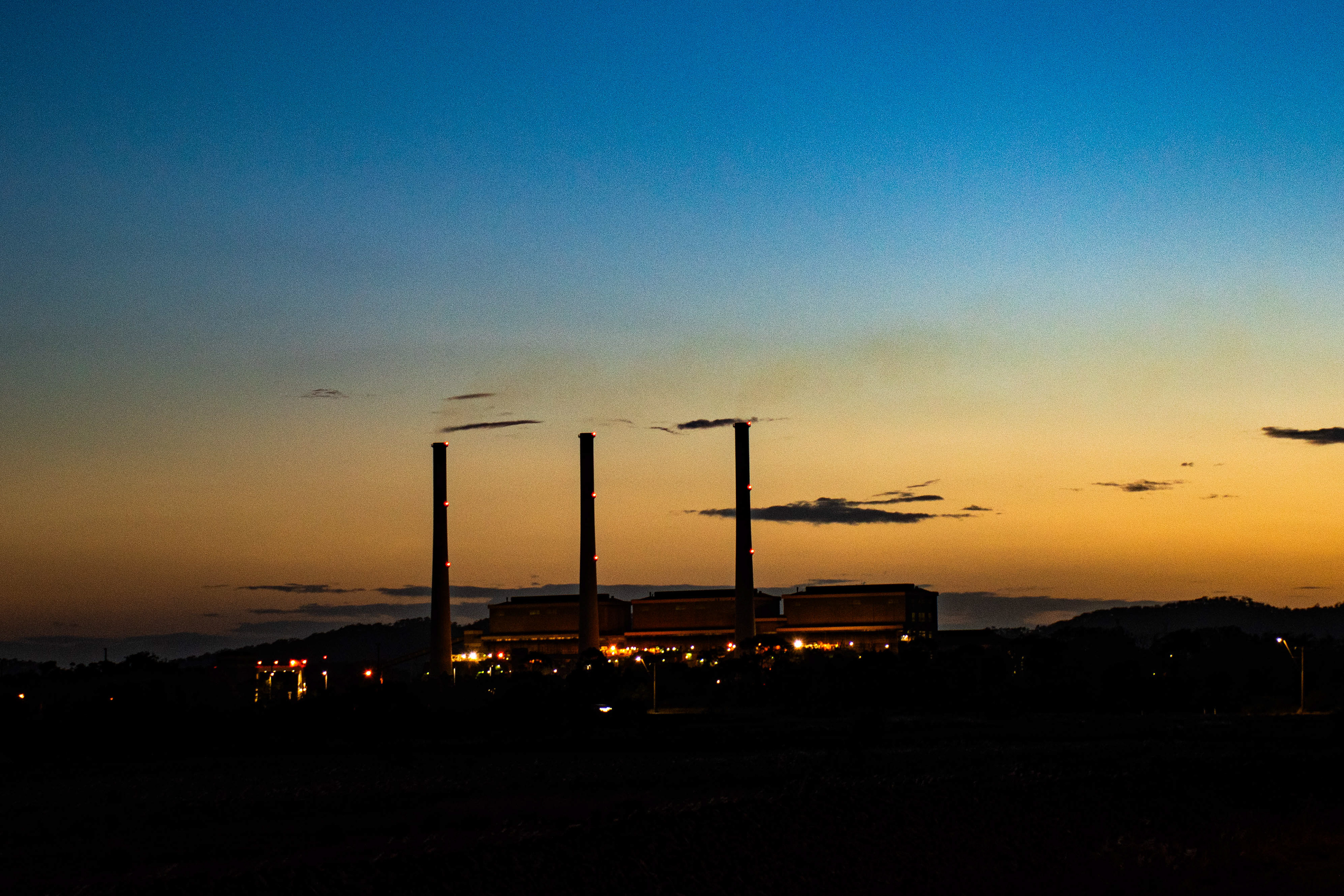 Sunset over Gladstone Power Station