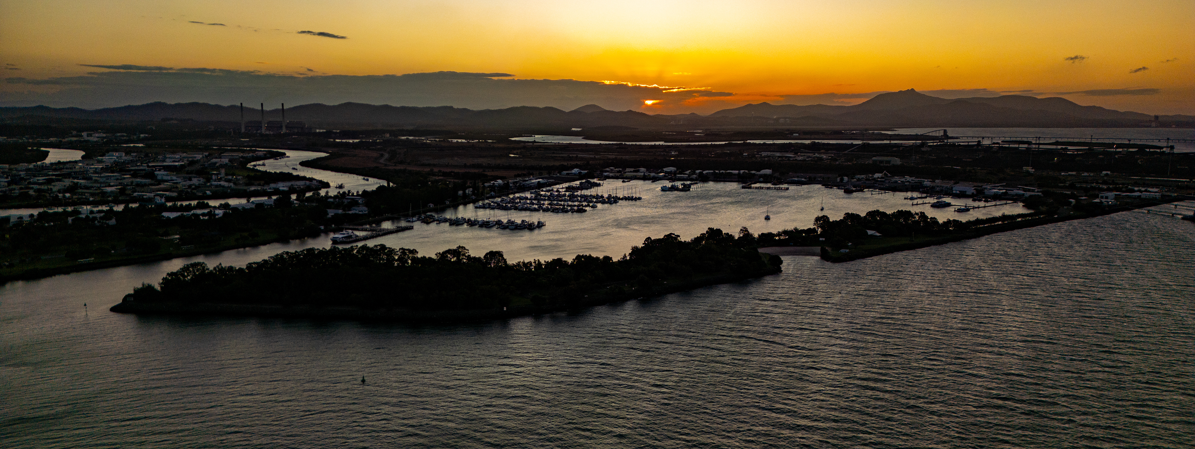 Gladstone marina via drone.
