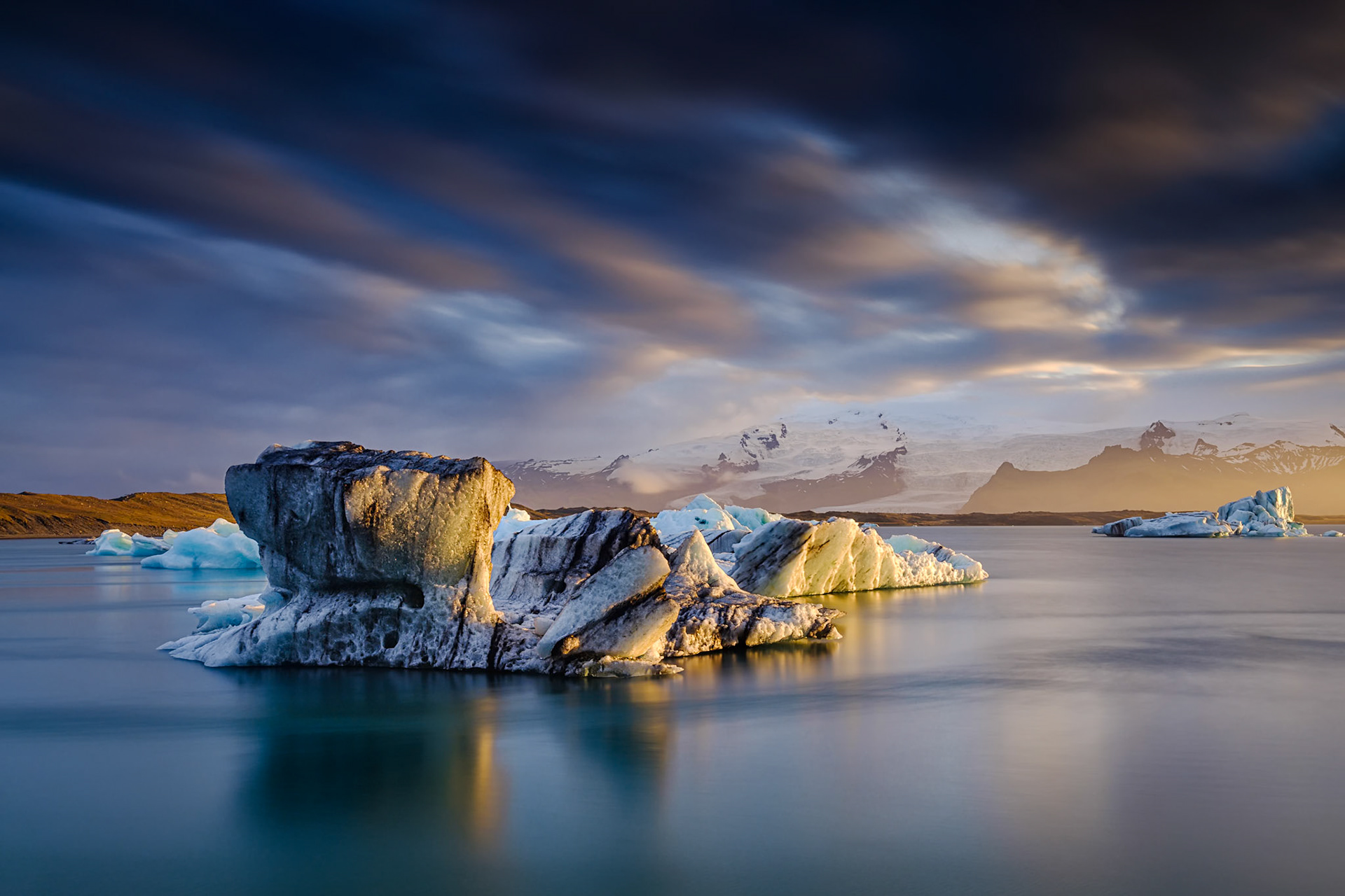 Paysage éphémère Jokularslon