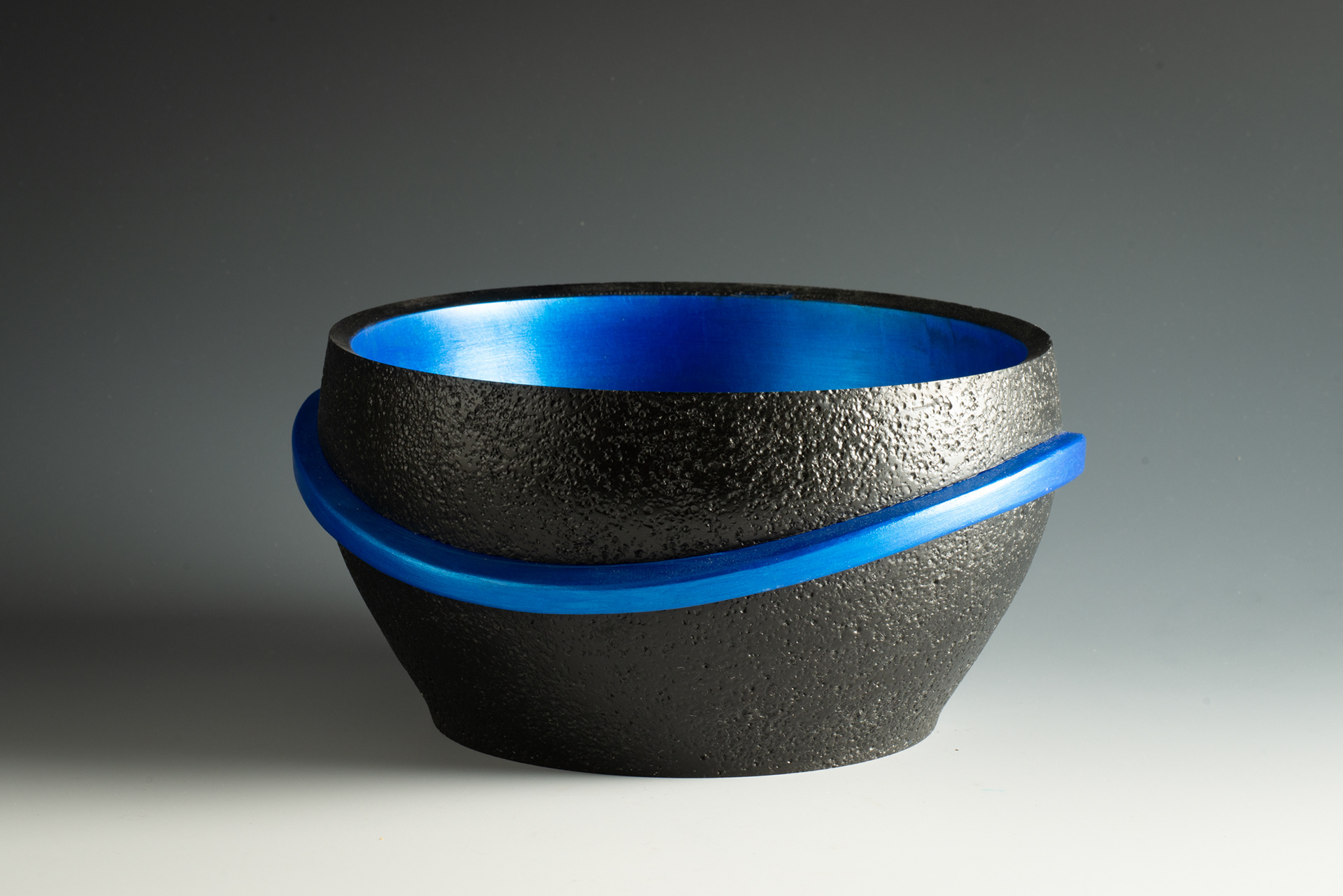 Bradford Pear and pigment textured wave bowl - 8 1/2" x 4" - $300