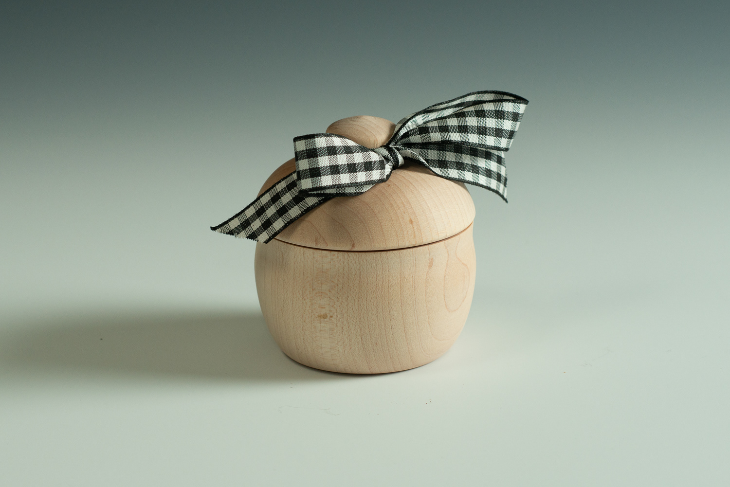 Lidded maple ring or salt box. 3" X 2 1/2" - $30