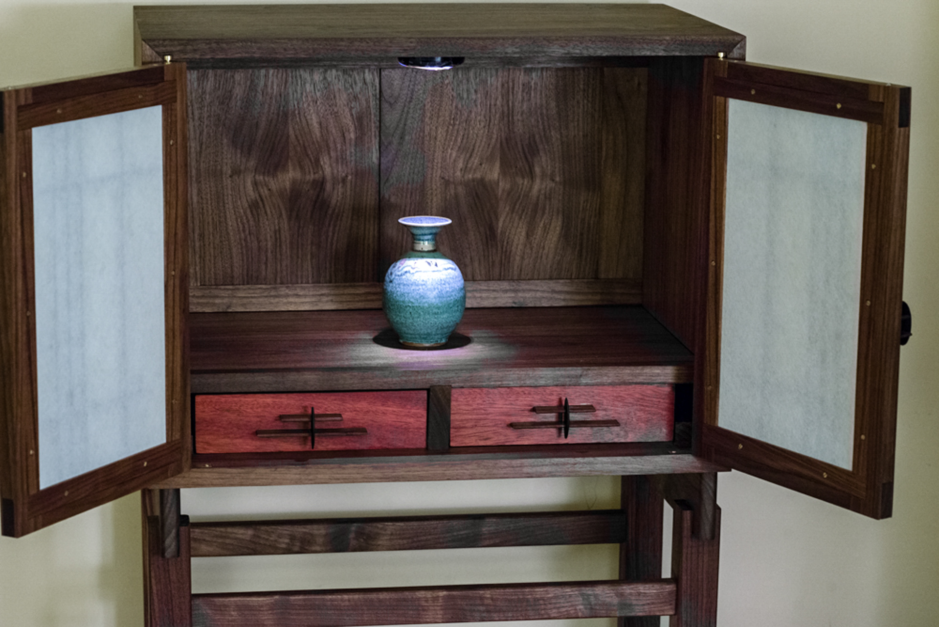 Shoji Screen Box on Stand.