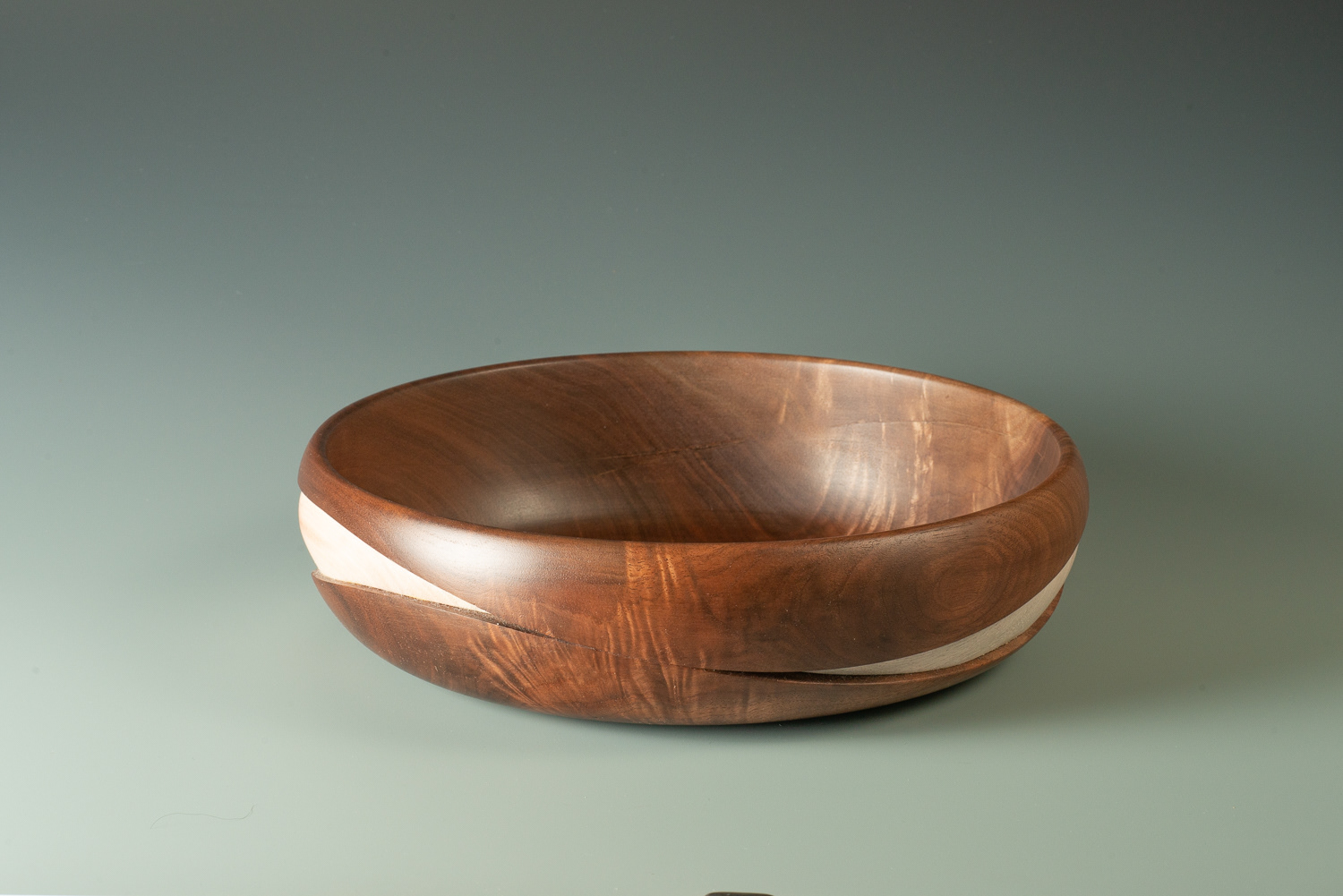 "Wave interrupted" Walnut and bleach - 10 1/2" X 2 3/4” - $275