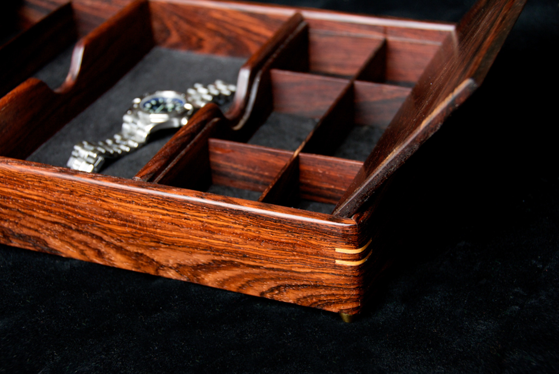 Cocobolo, Maple Slip Feathers