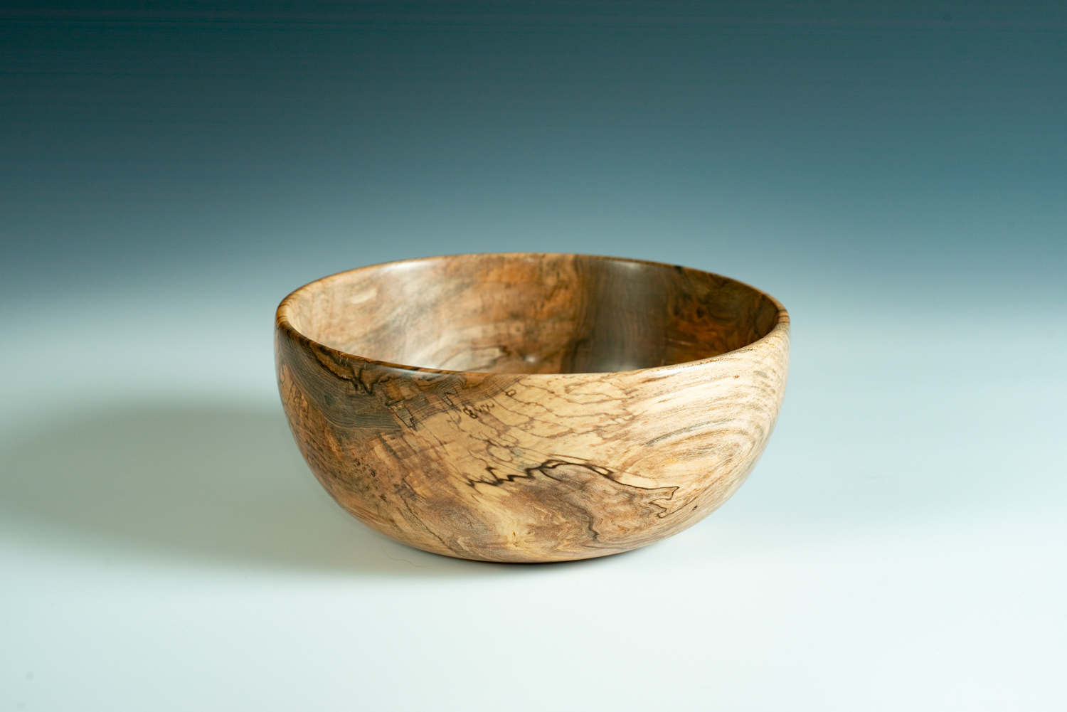 SOLD Spalted maple bowl. 7" X 3"