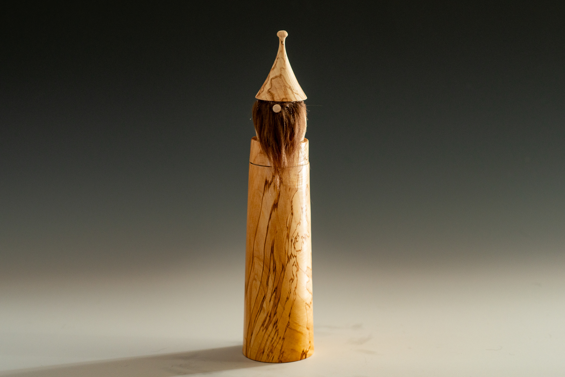 Spalted Maple 3-purpose tower - 1) Gnome perch - 13" X 3" - $75