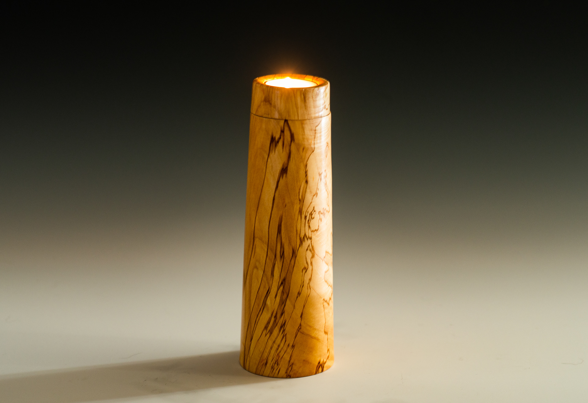 Spalted Maple 3-purpose tower - 2) Candle