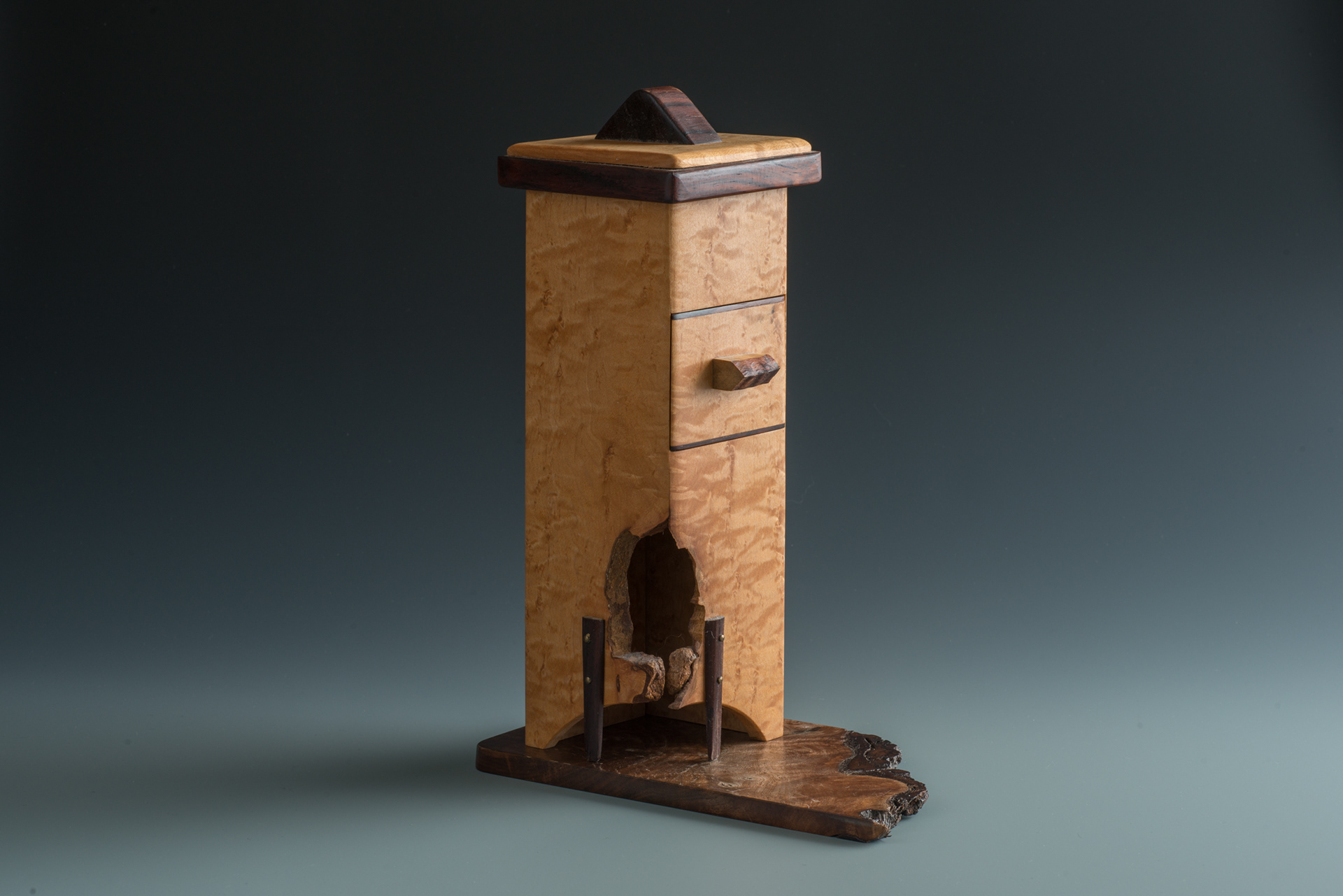 Figured Maple, Cocobolo, Walnut Burl