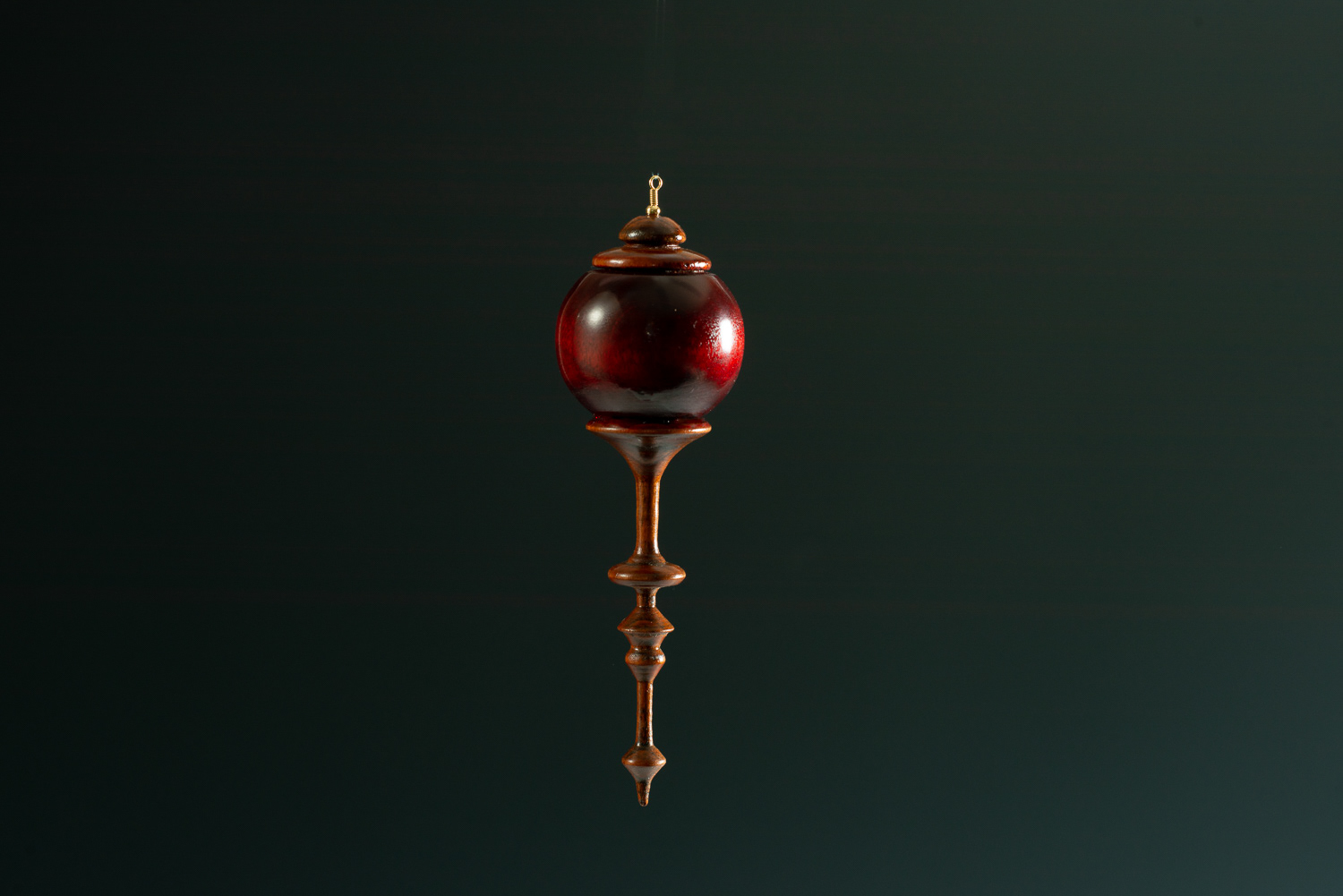 Dyed Maple and cherry ornament 5 1/4" X 1 1/2" - $65