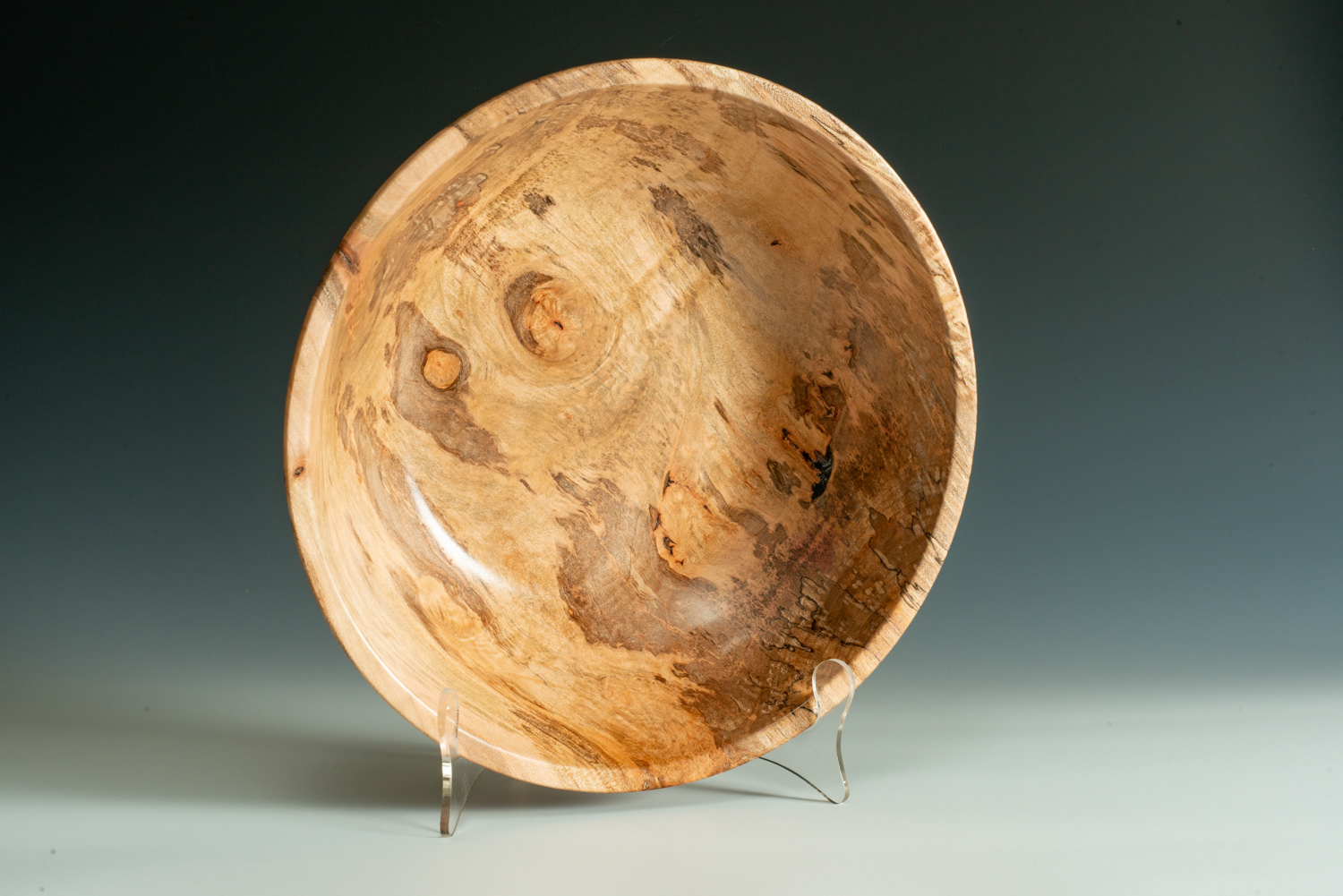 SOLD Large spalted maple salad bowl - 14 x 3 1/2”