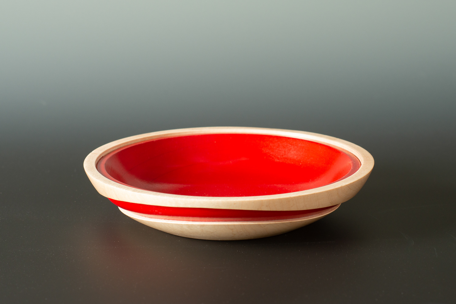 Maple and pigment "bowl within a bowl" - 7 1/2" X 1 1/2" $175