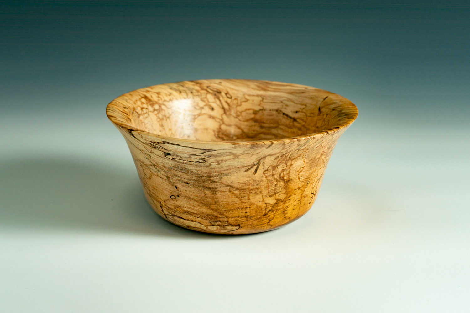 SOLD Spalted maple bowl. 7" X 3"