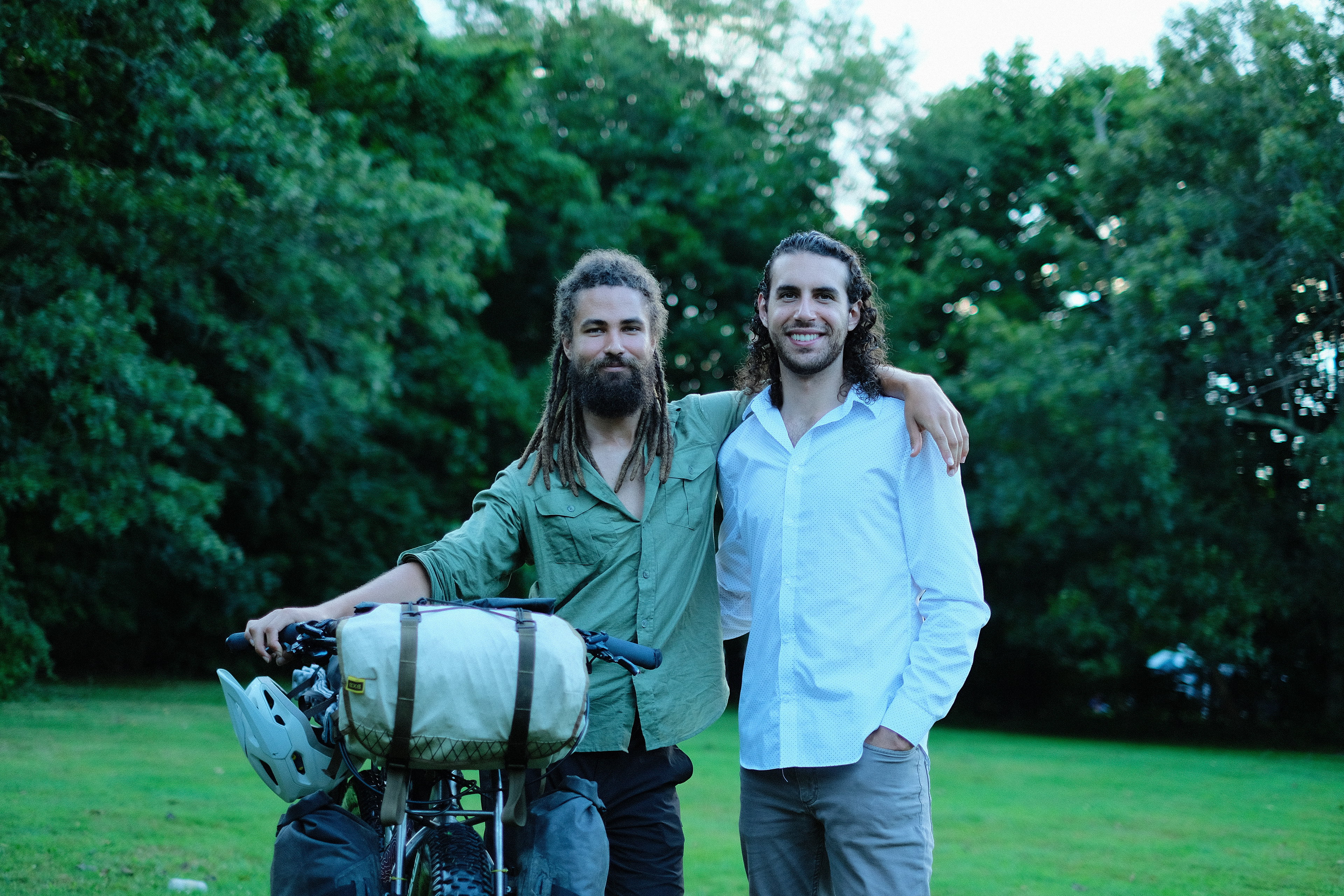 Me, my titanium friend, and my fleshy friend, Adam