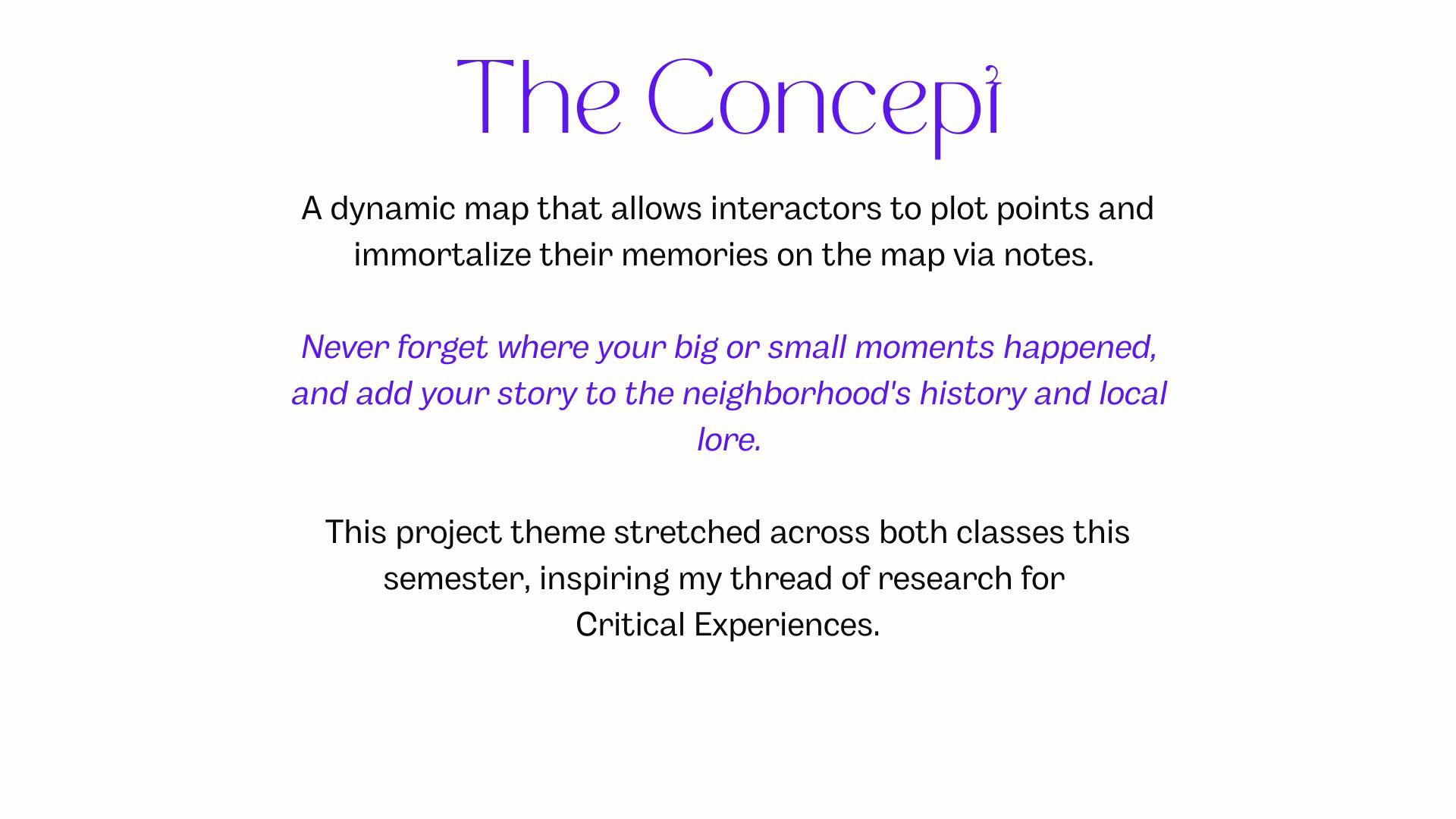 Connections Lab Final - "History of Here"