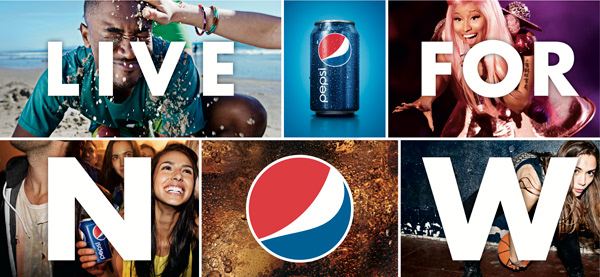 Blue Can Pepsi Live For Now Campaign Creative