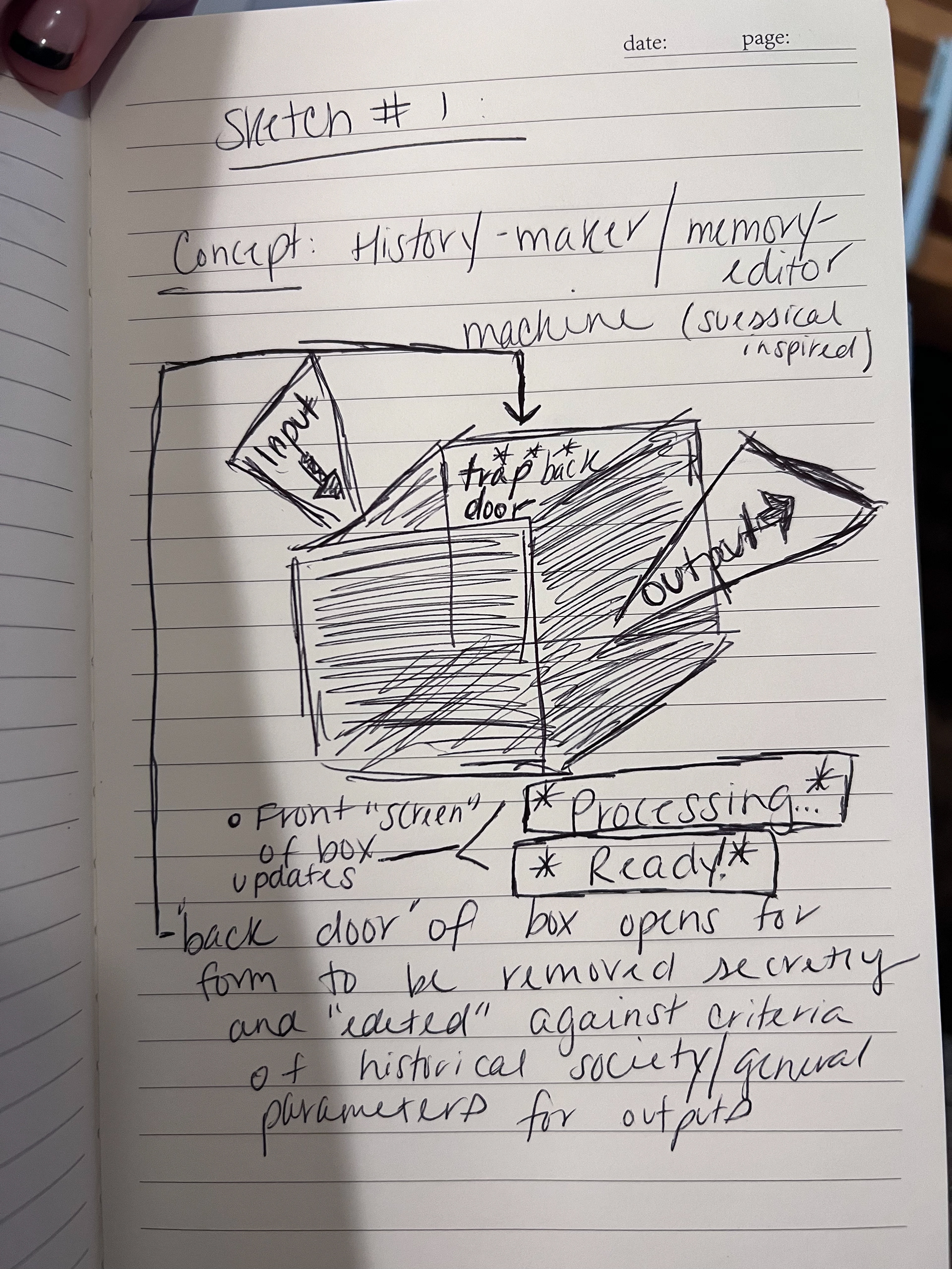 Critical Experiences Prototype Sketches