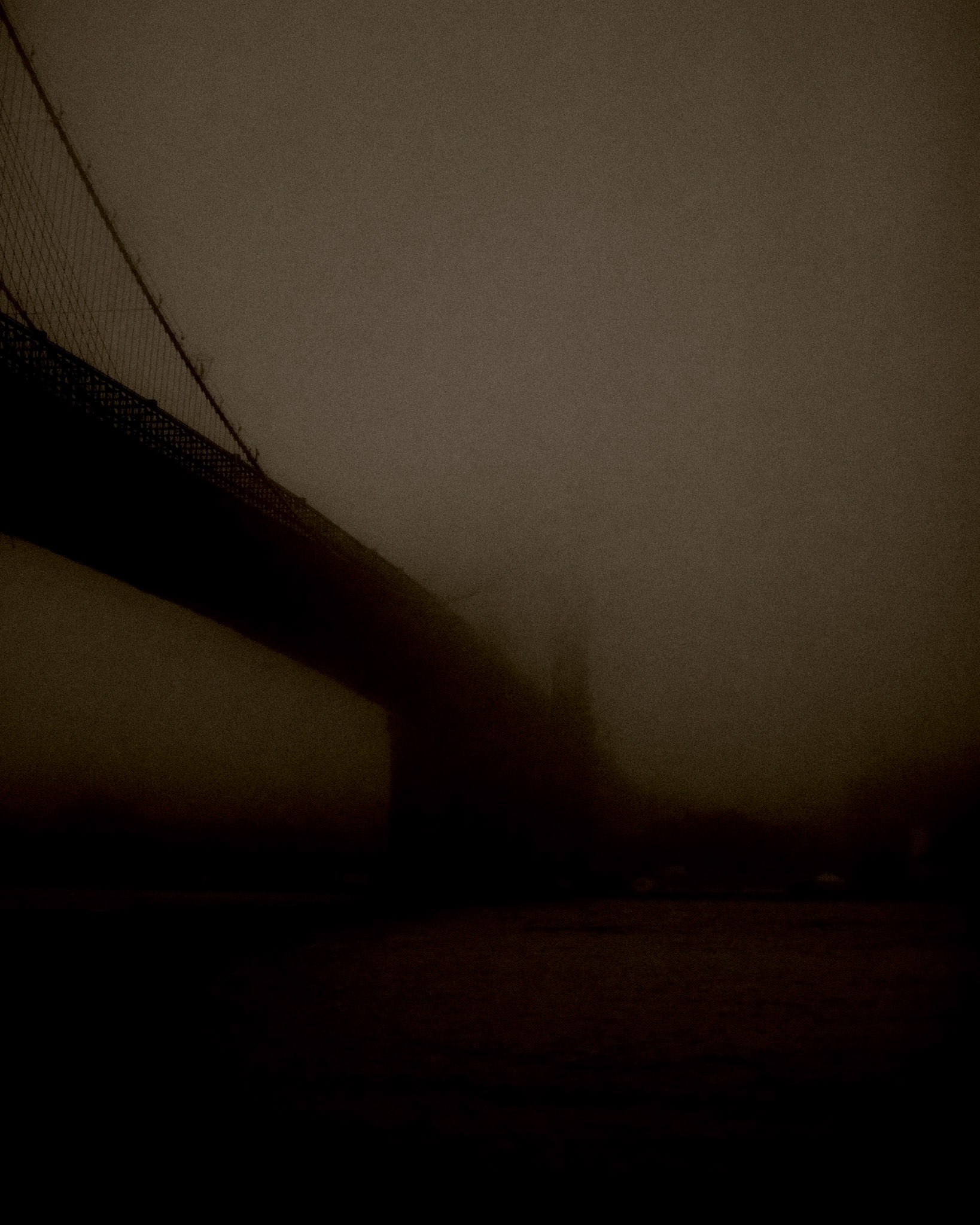 Brooklyn Bridge in Morning Fog, '08