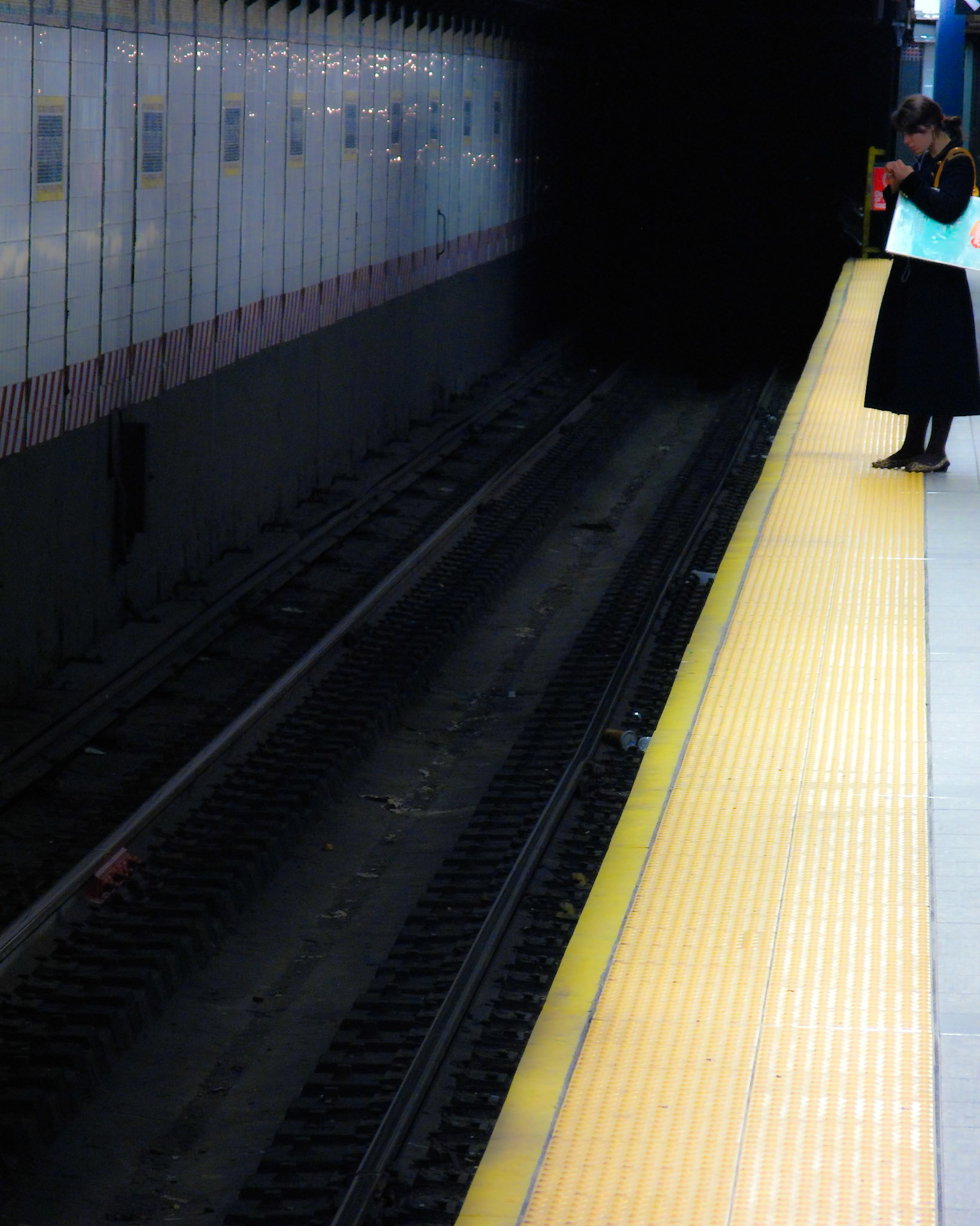 Waiting, NYC Subway, 1-12-08