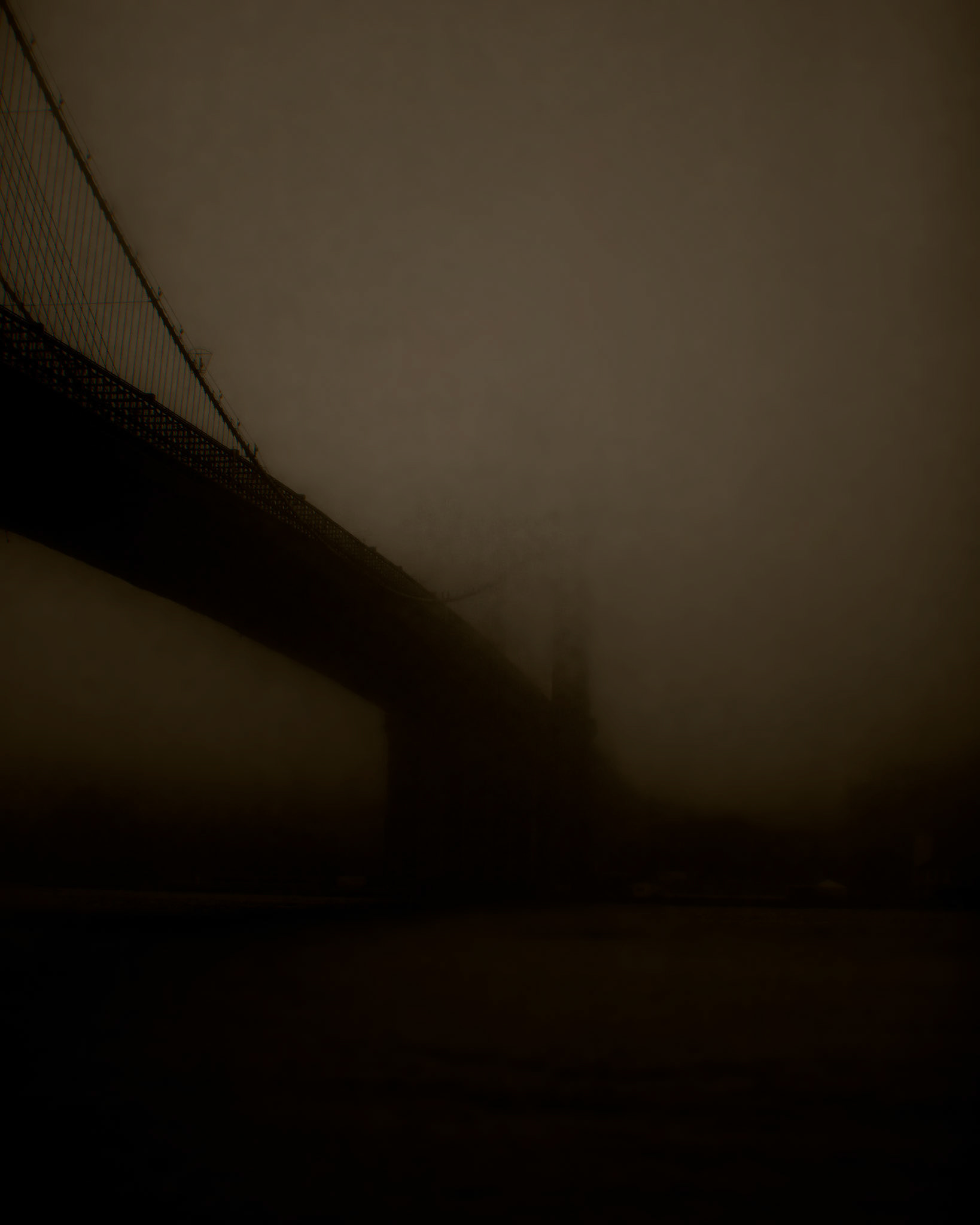 Brooklyn Bridge in Morning Fog, '08