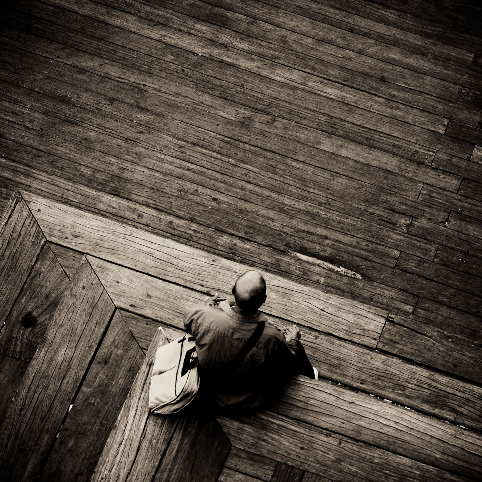 Morning Meditation, South St Seaport, NY, '07