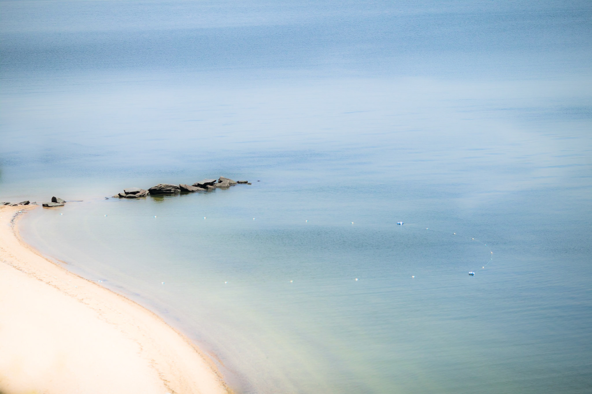 Hemstead Harbor and Beach from Deck.  May 14, 2010