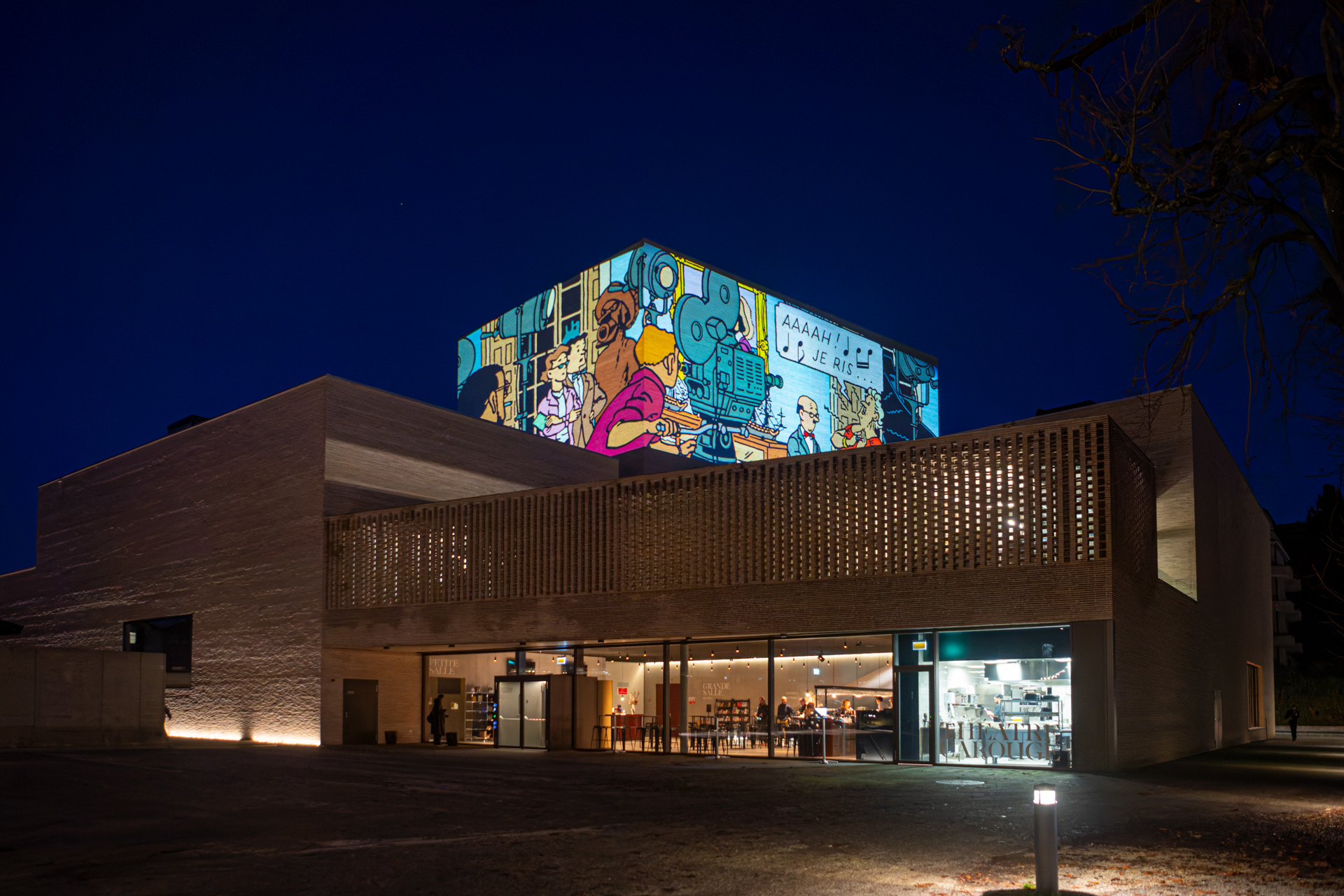 Illumination du Théâtre de Carouge sur le thème de la Castafiore - Novembre 2025 - Pour la ville de Carouge