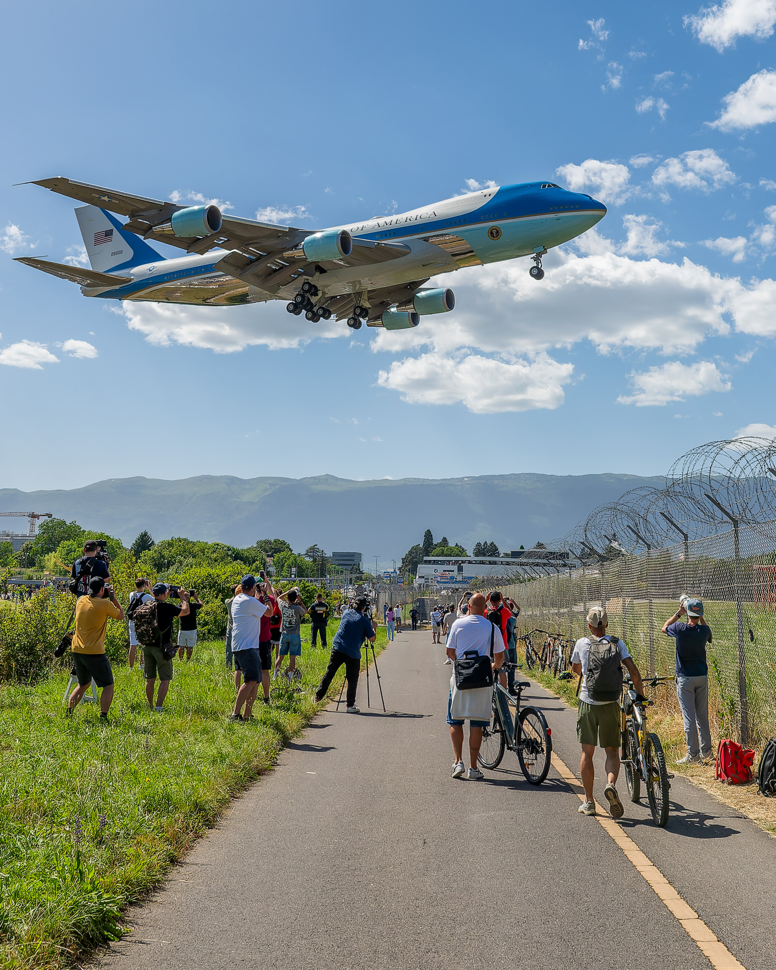 Arrivée d’Air Force One à Genève pour le G7 d’Evian - Juin 2026