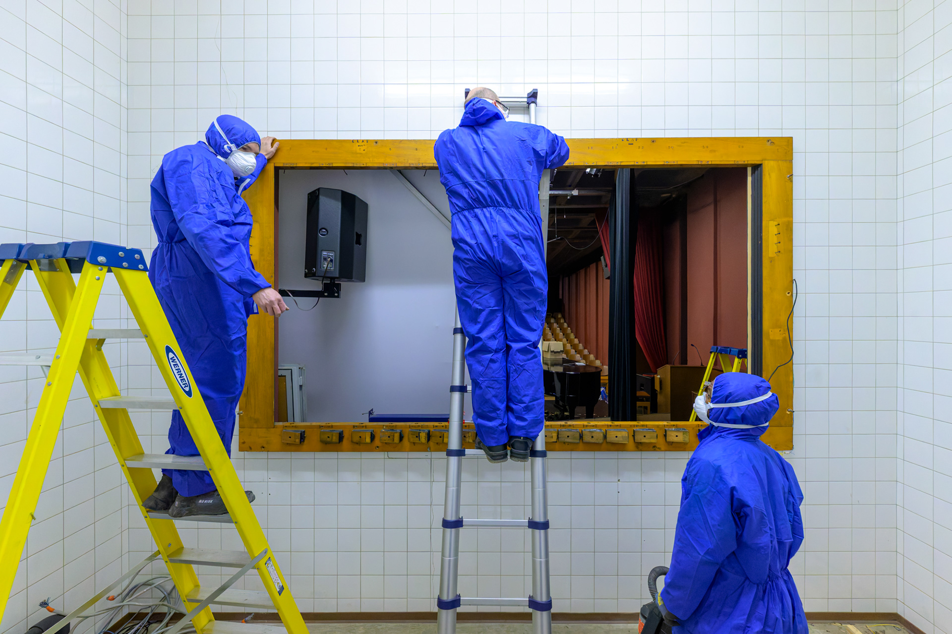 Dépose de l’orgue de cinéma du collège Claparède - Chênes-Bougeries - Mars 2026 - Pour l’AAOCCC