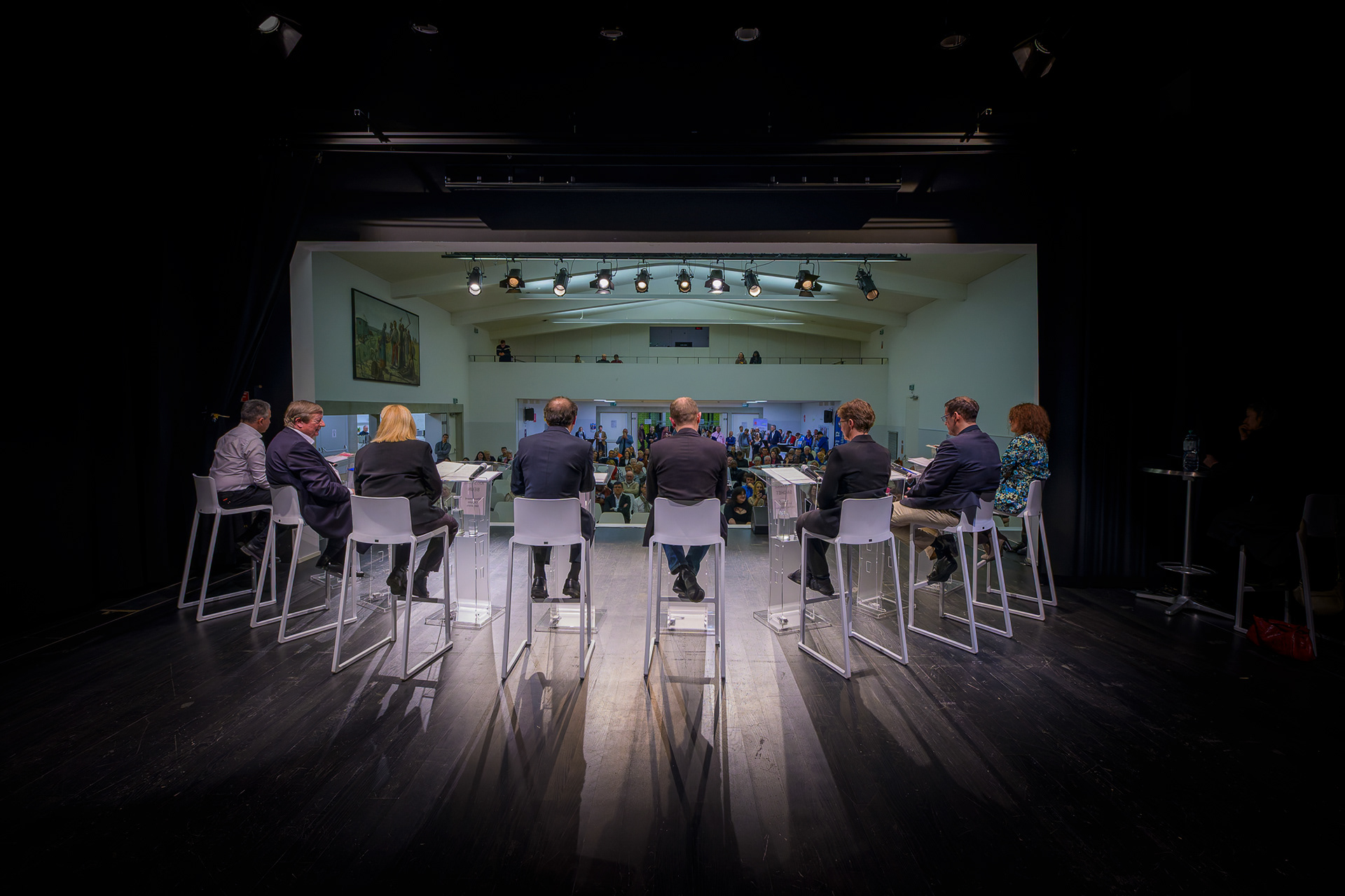 Soirée politique organisée par la ville de Lancy pour les lancéens afin de présenter les candidats au Conseil administratif - Pour la ville de Lancy - Mars 2025