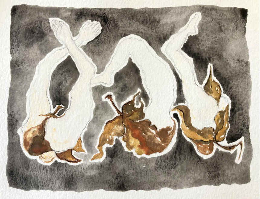 sem título, da série corpo algodão, 2023 aquarela sobre papel 14,8 x 21 cm